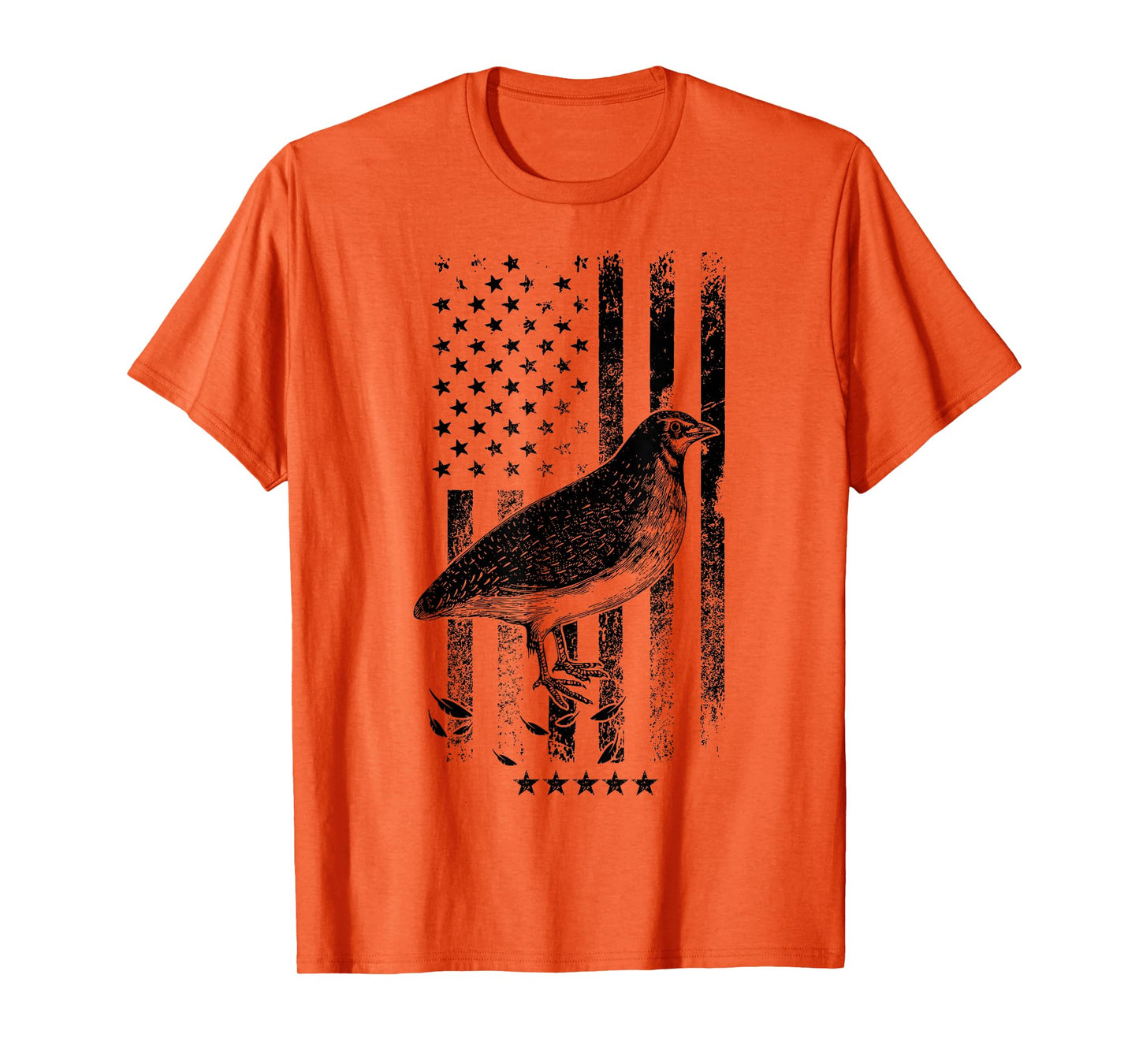 USA American Flag Hunters - Hunting Quail Bird T-Shirt
