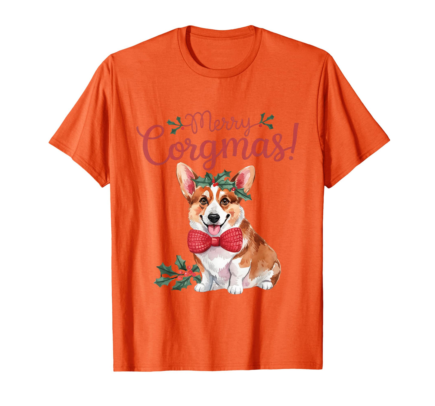 Christmas Dog Corgi Men Women Kids T-Shirt