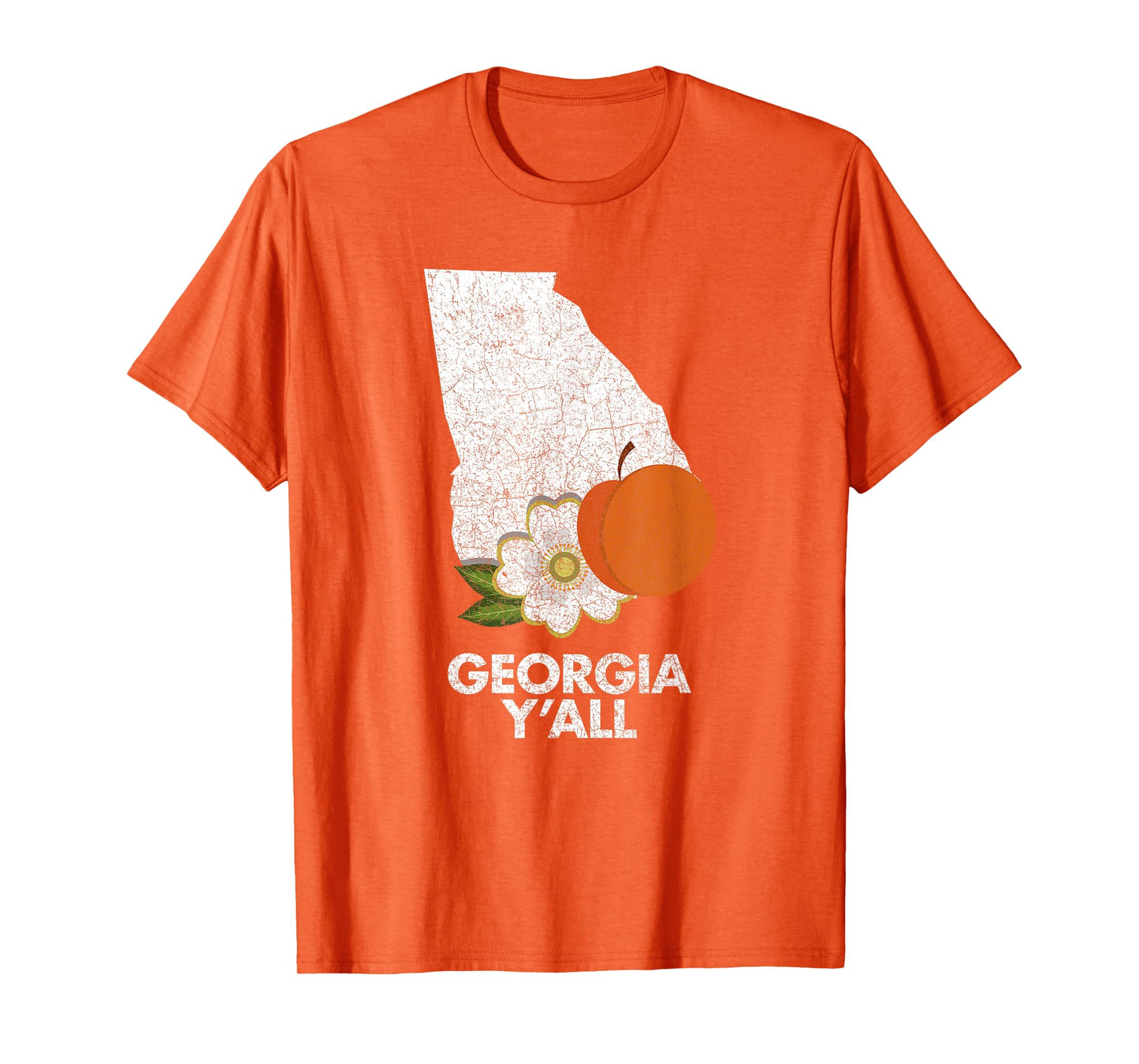 Vintage State of Georgia T-shirt Flag Peach Y'all T-Shirt