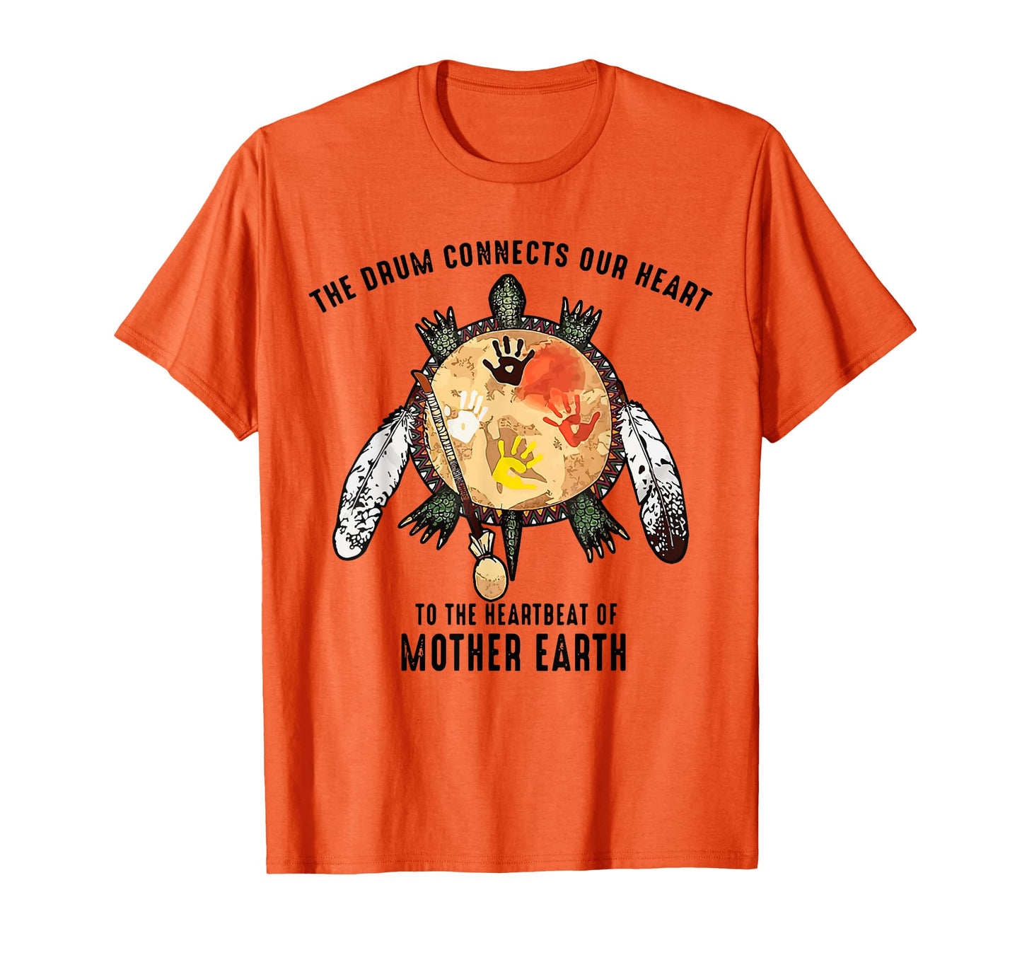 Native American The Drum Connects Our Heart To The HeartBeat T-Shirt