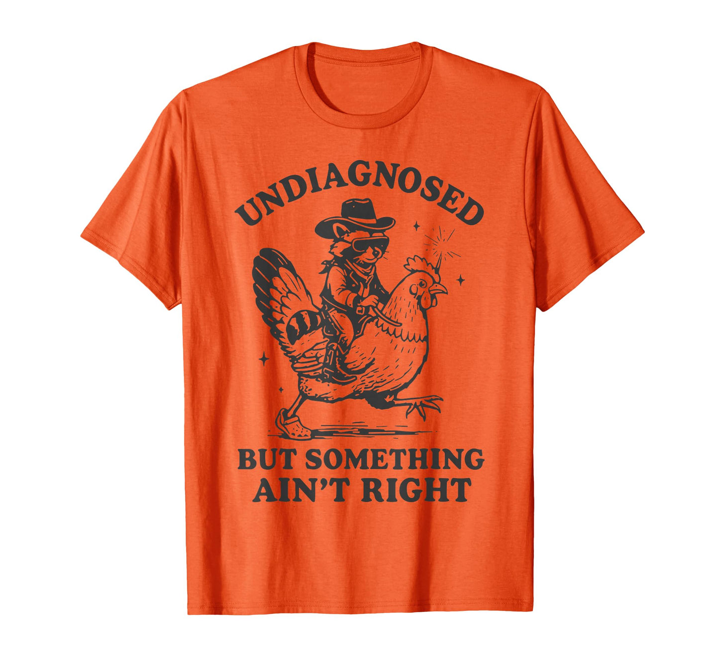 Undiagnosed But Something Ain't Right Funny Raccoon Chicken T-Shirt