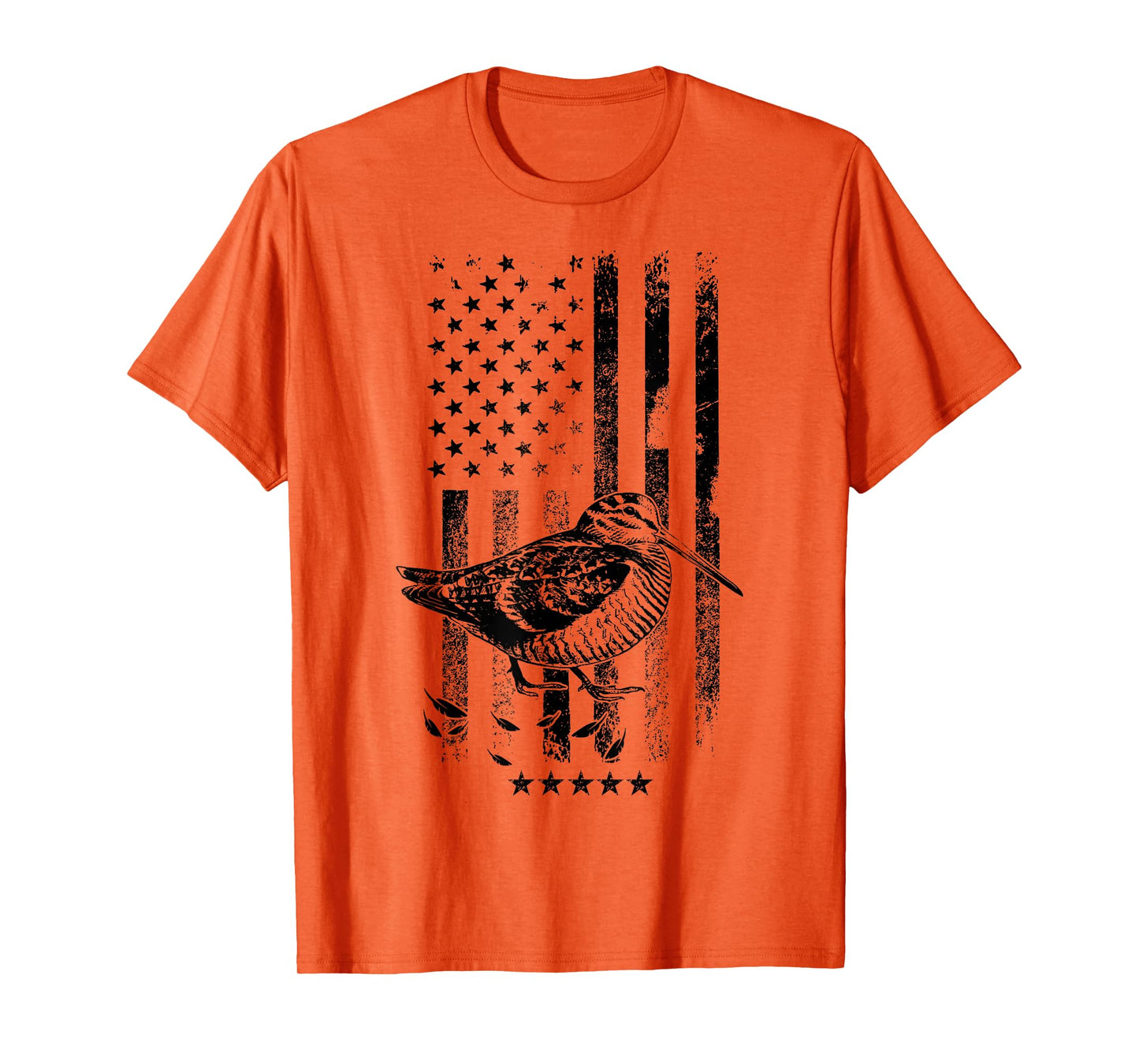 USA American Flag Hunters - Hunting Woodcock Bird T-Shirt