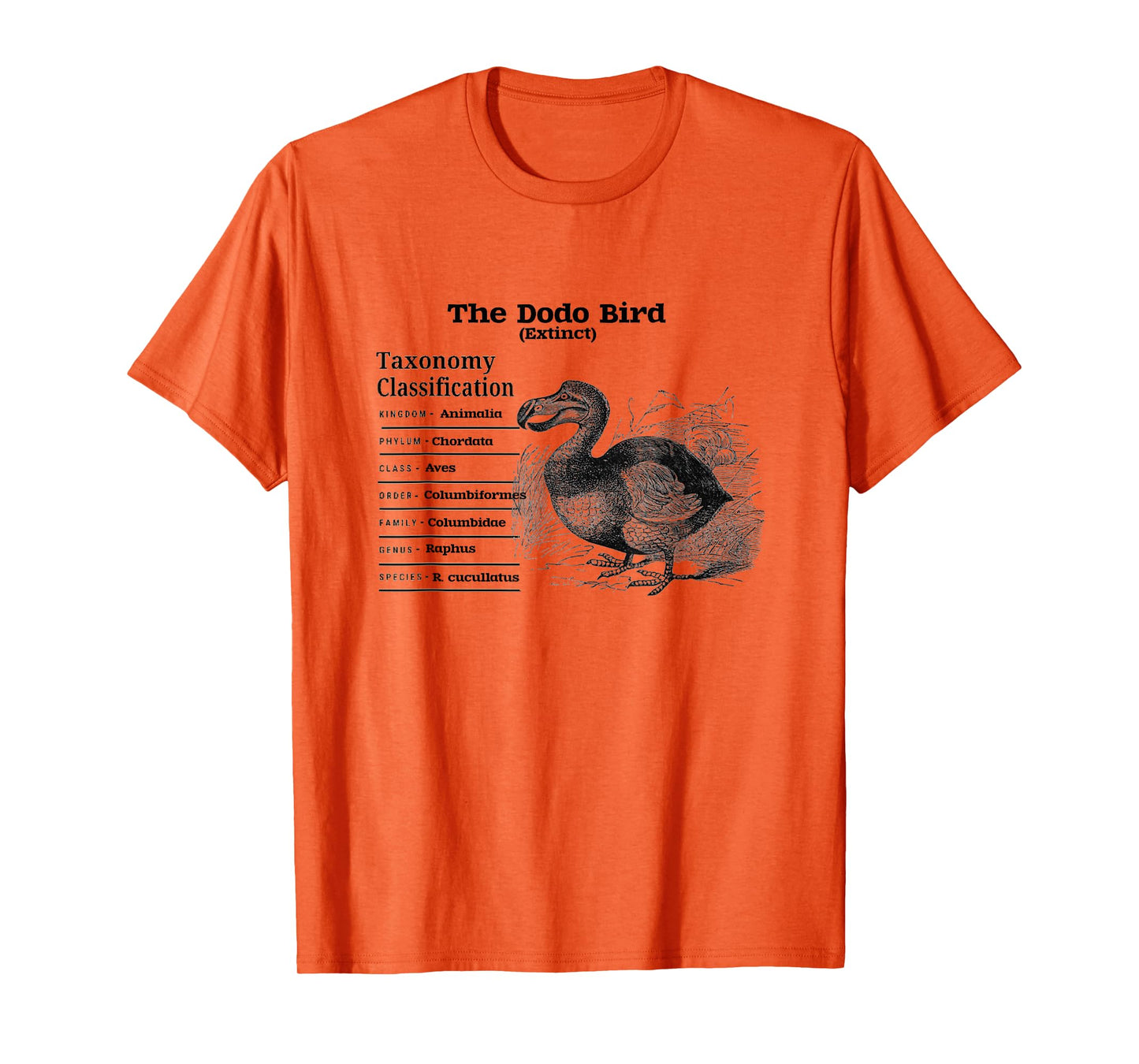 The Dodo Bird Taxonomy Classification T-Shirt