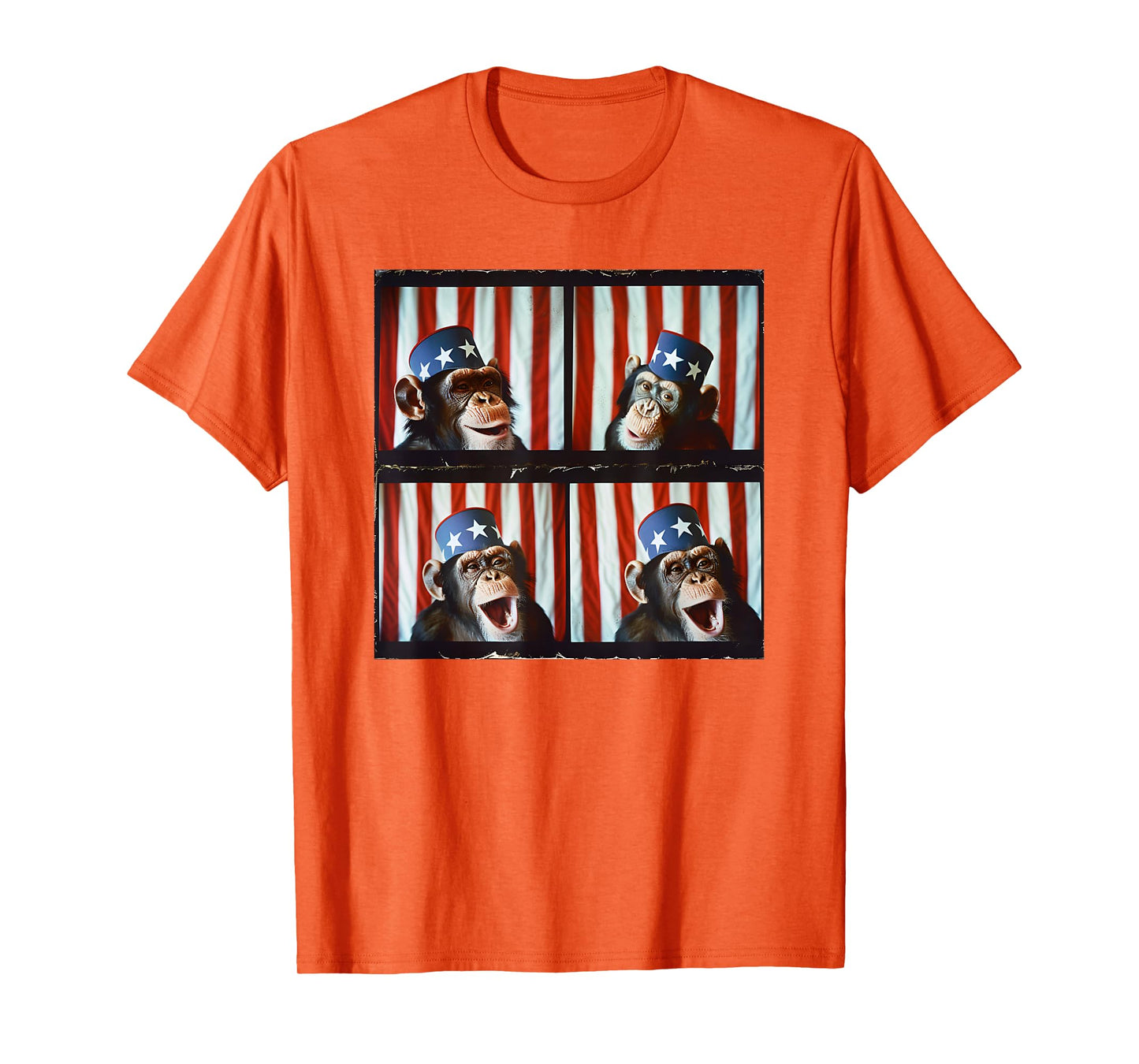 Monkey Patriotic Animal American Flag 4th Of July Monkey T-Shirt for Women Kids Men