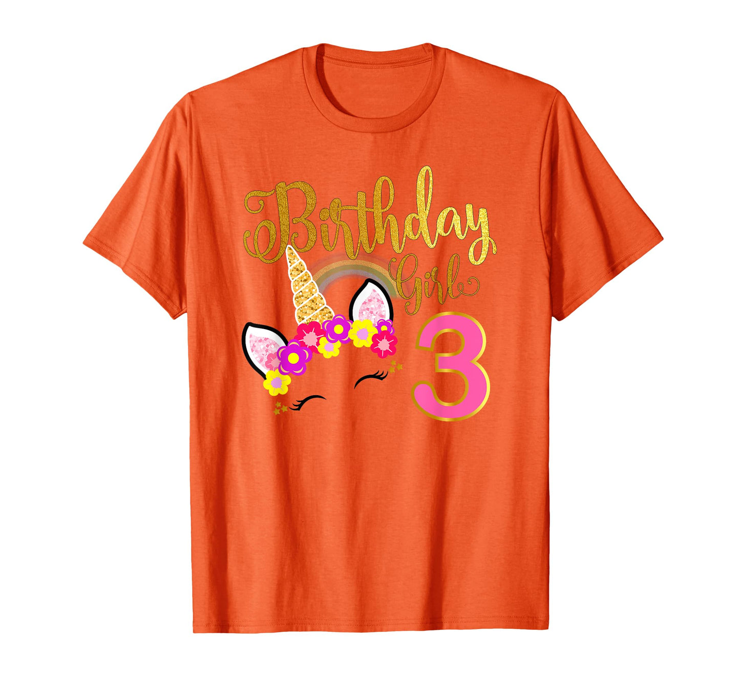 I'm 3rd the Birthday for Girl Unicorn 3 year old Birthday T-Shirt