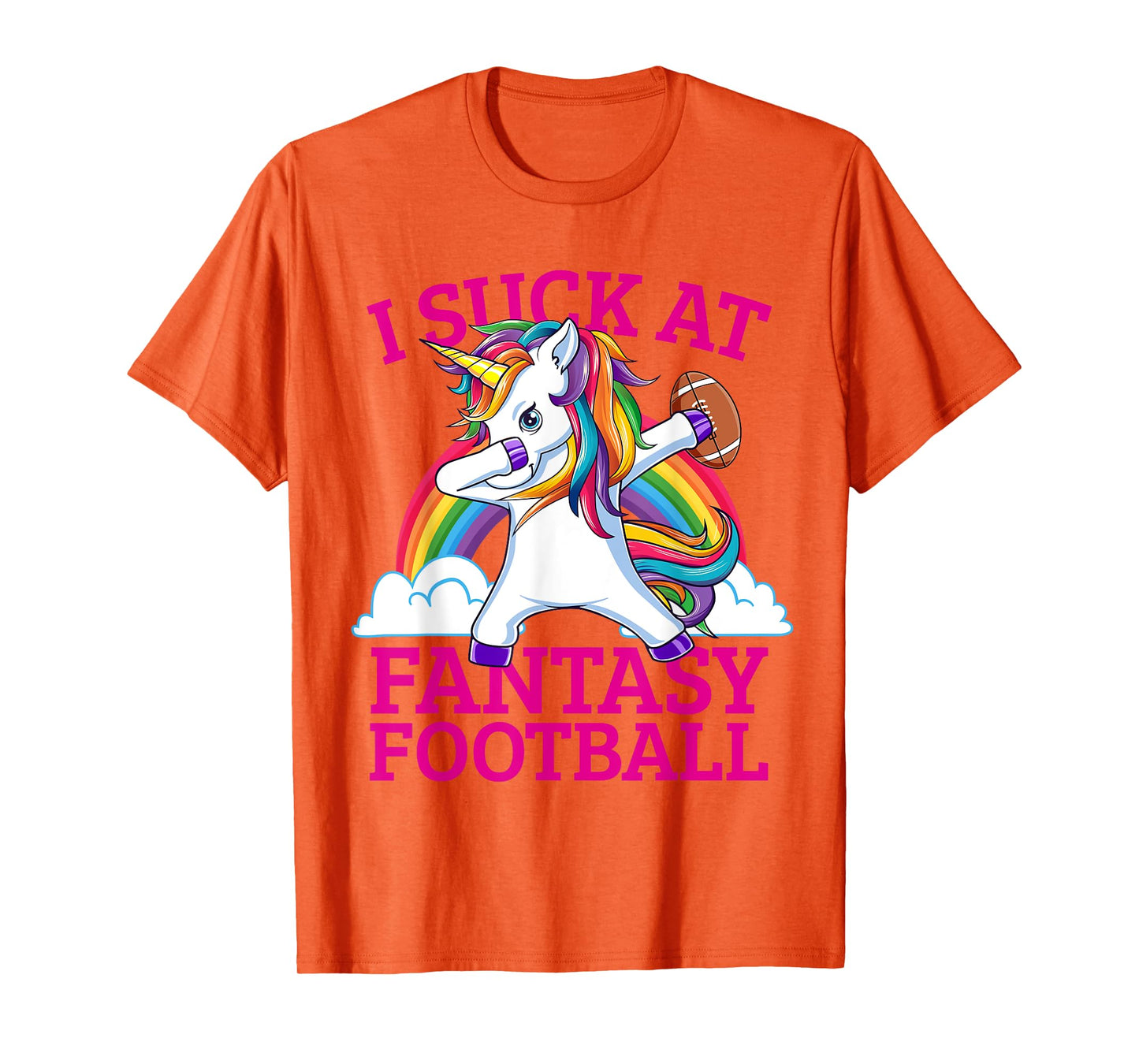 Funny I Suck At Fantasy Football Dabbing Unicorn Loser T-Shirt
