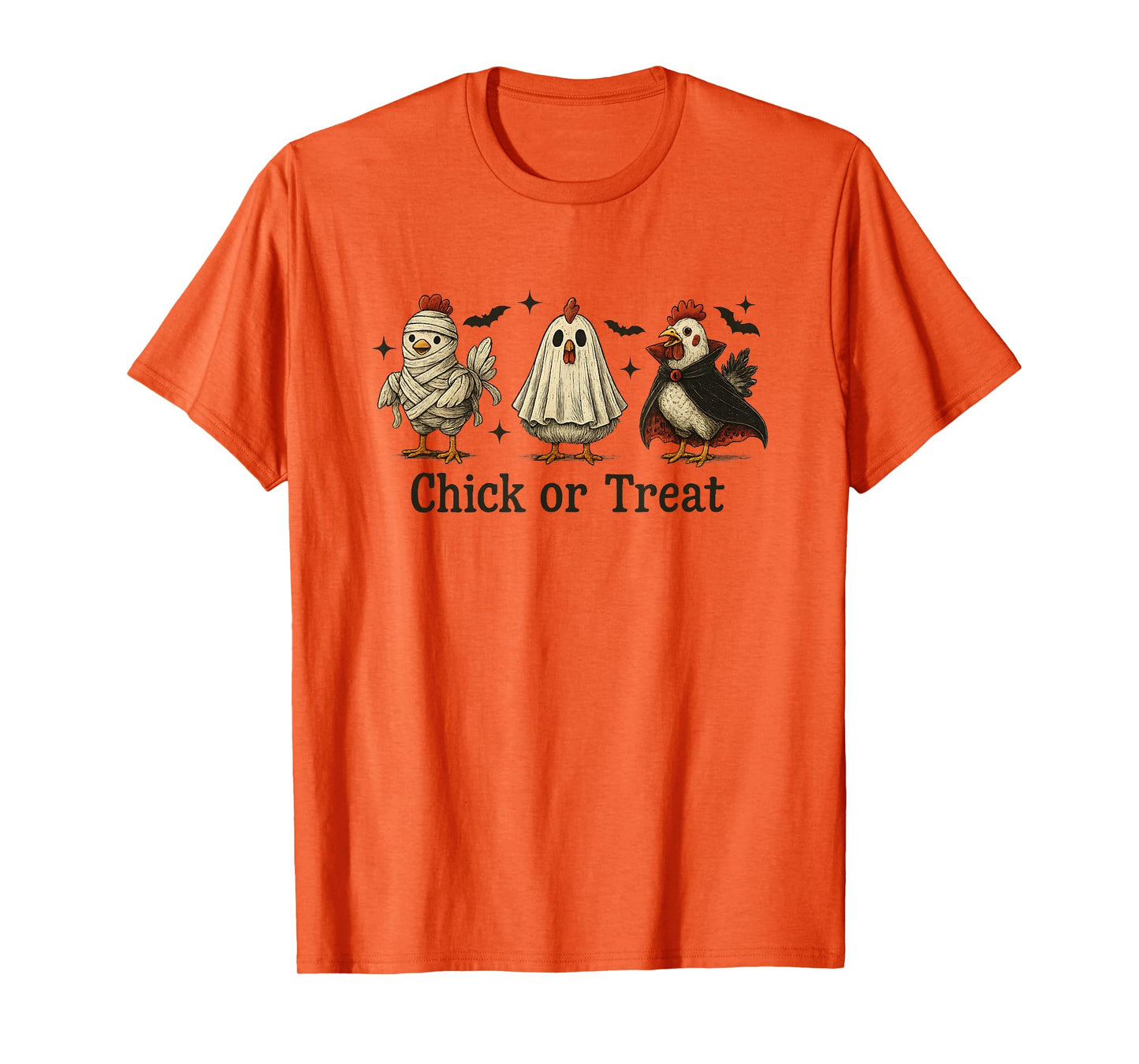 Chick or Treat Funny Chicken Halloween Costume Design T-Shirt