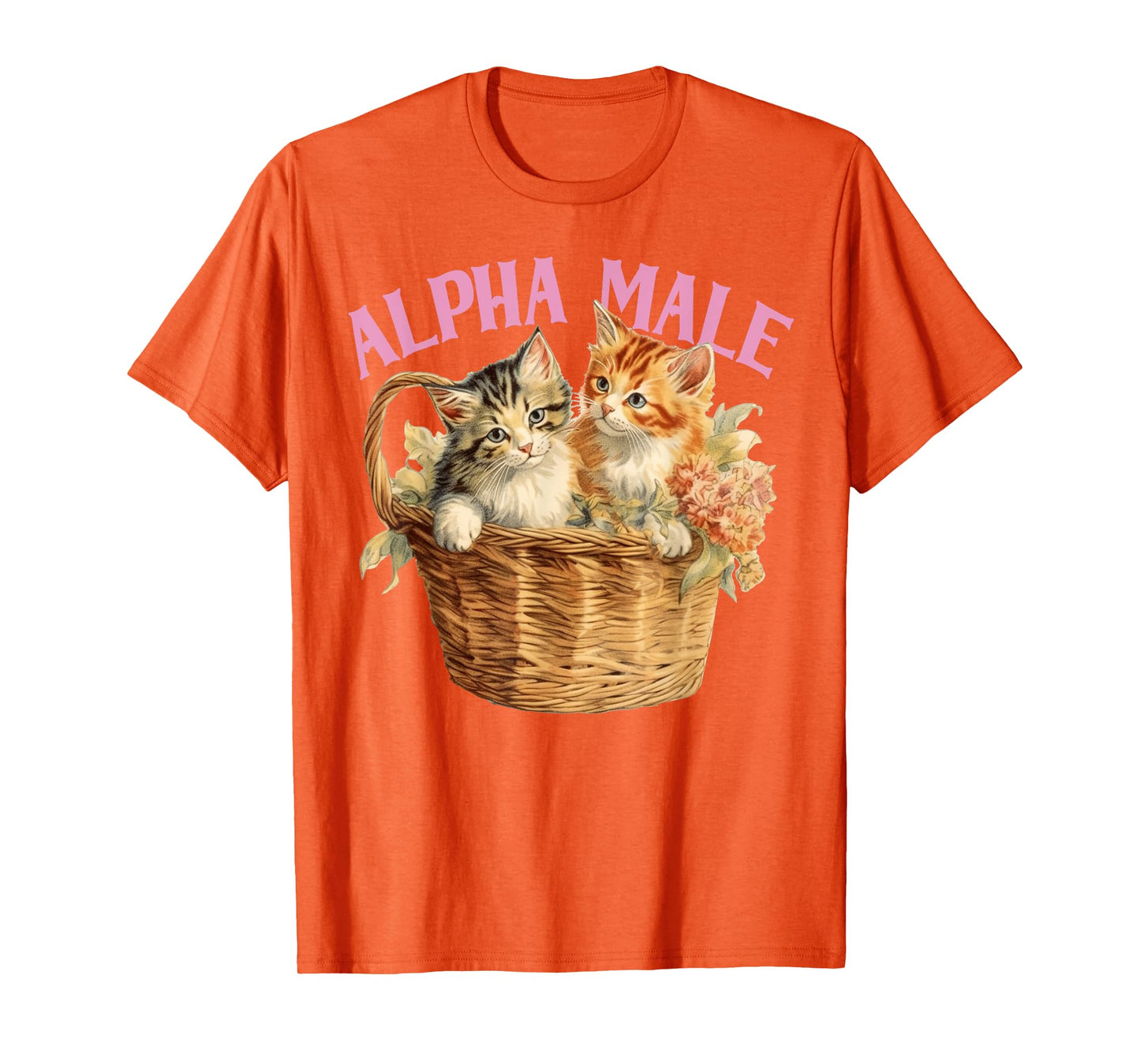 Alpha Cat Male Ironic Funny Kitten Weird Y2K Humor Kittens T-Shirt
