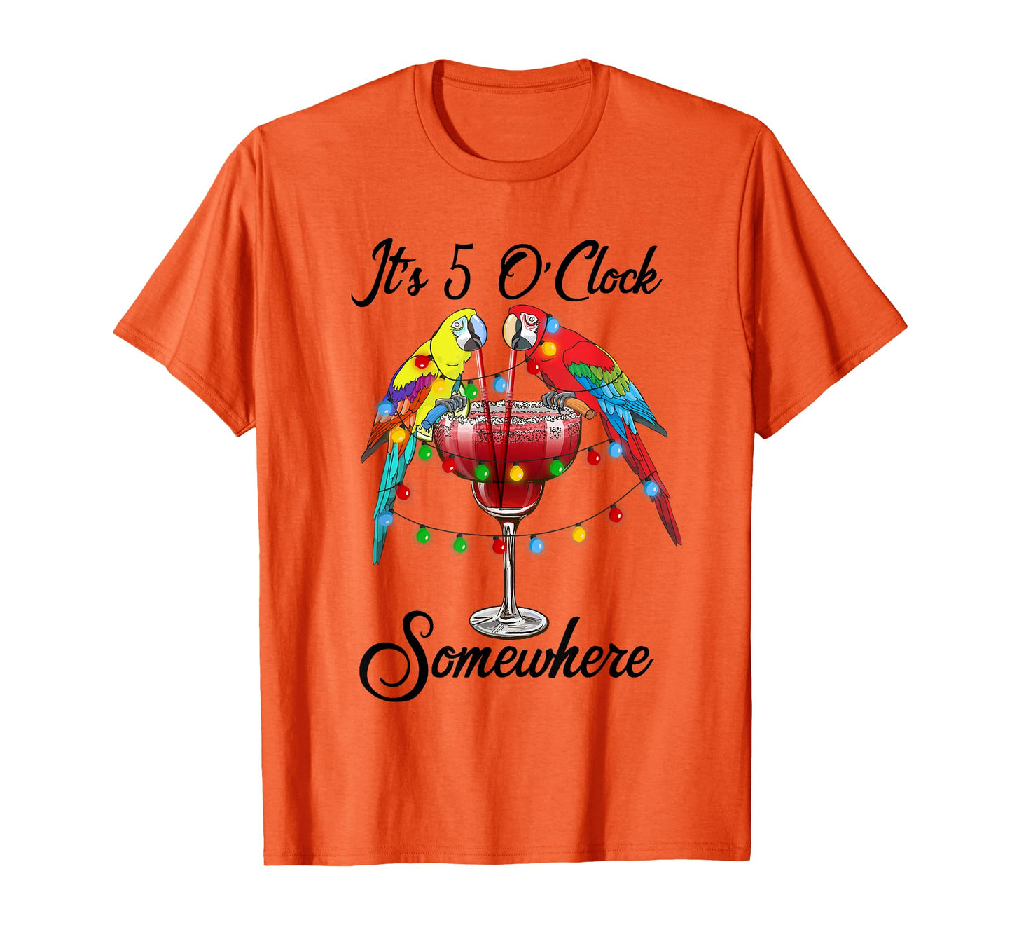 Parrots Drinking Margarita It's 5 O'clock Somewhere T-Shirt