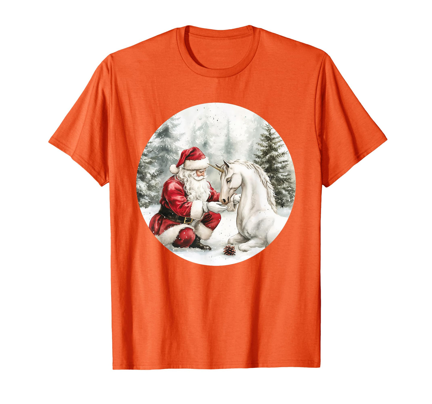 Christmas Unicorn Santa Claus Winter Holiday For Girls T-Shirt