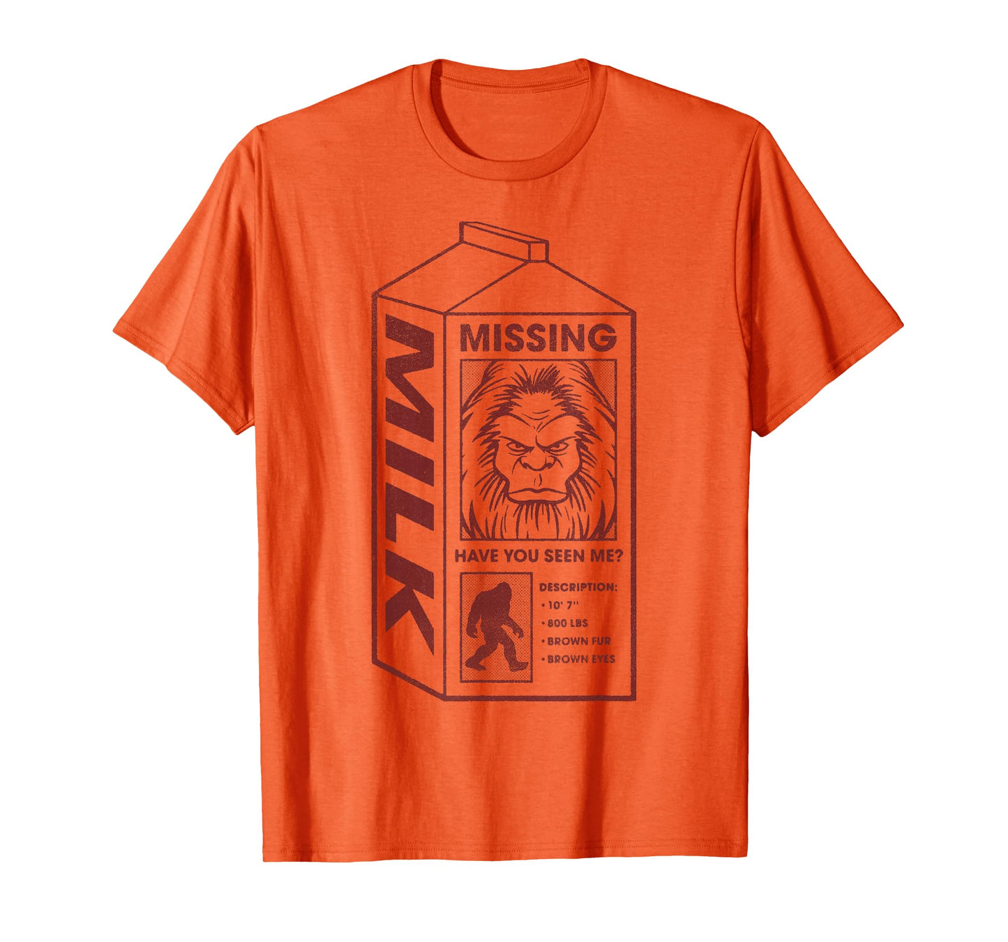 Milk Carton Missing Bigfoot T-Shirt