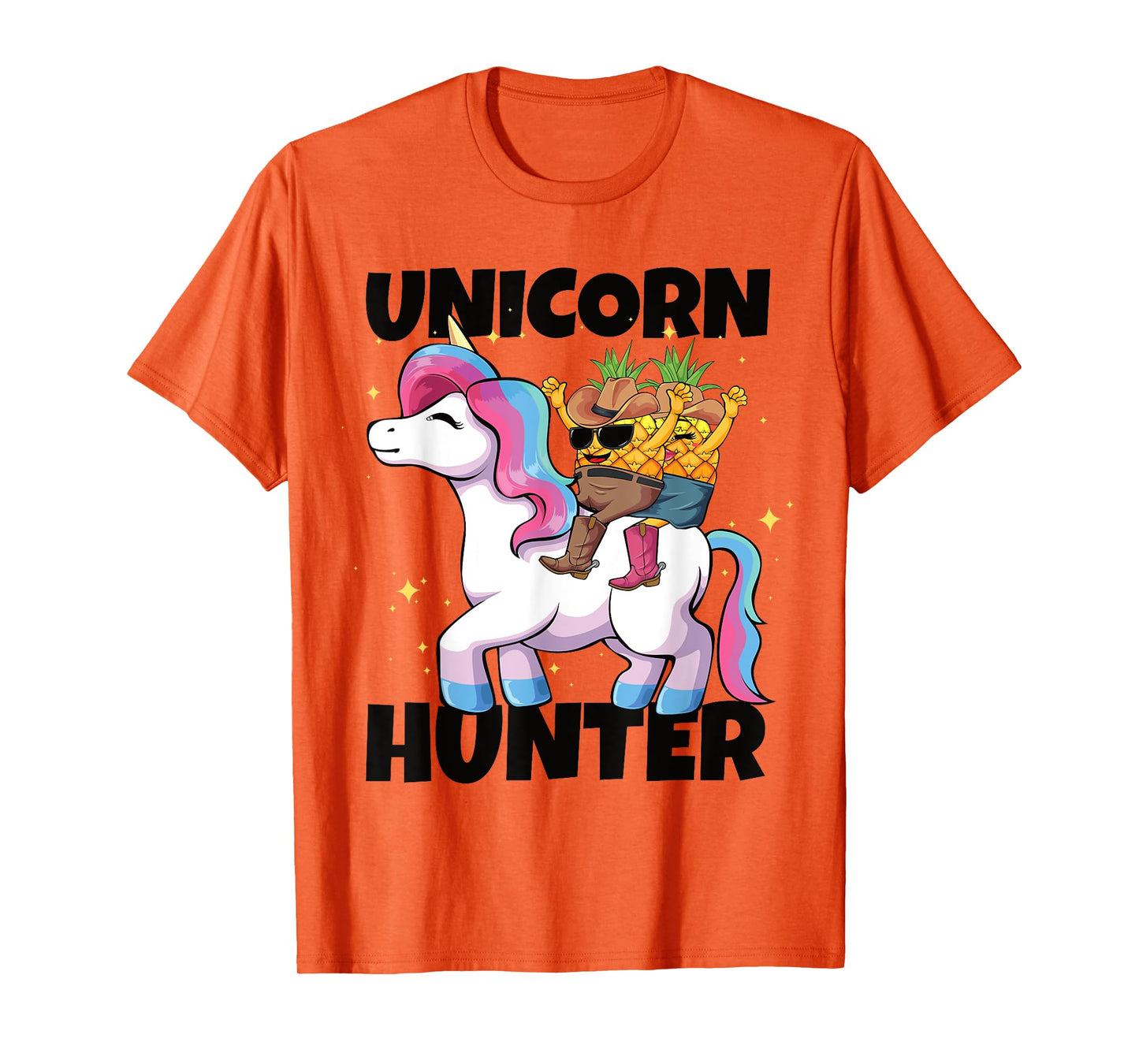 Upside Down Pineapple Swinger Unicorn Hunter T-Shirt