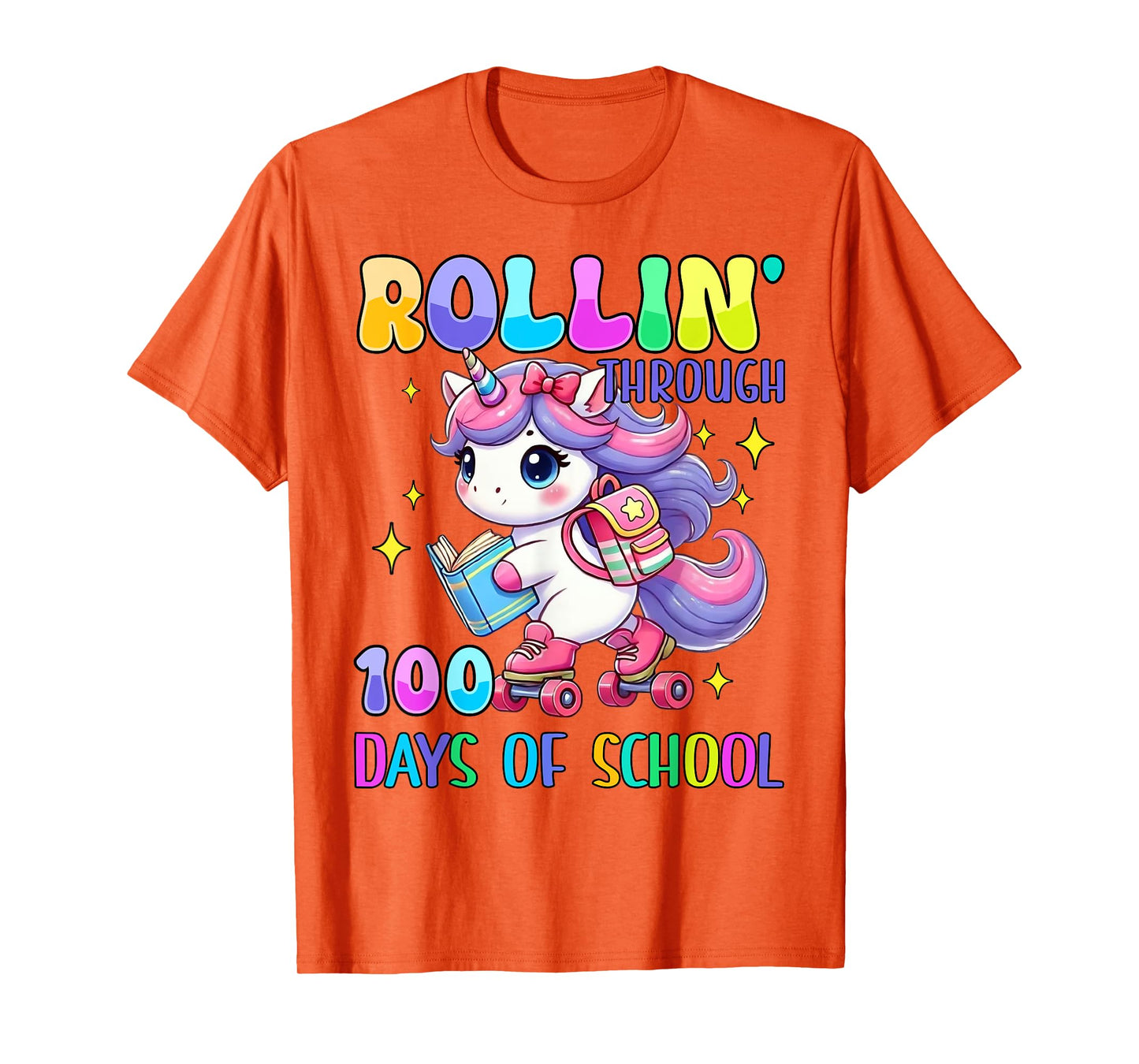 100 Days of School Costume for Unicorn Lovers Unicorn Shirt 100 Days Smarter T-Shirt Pink Small