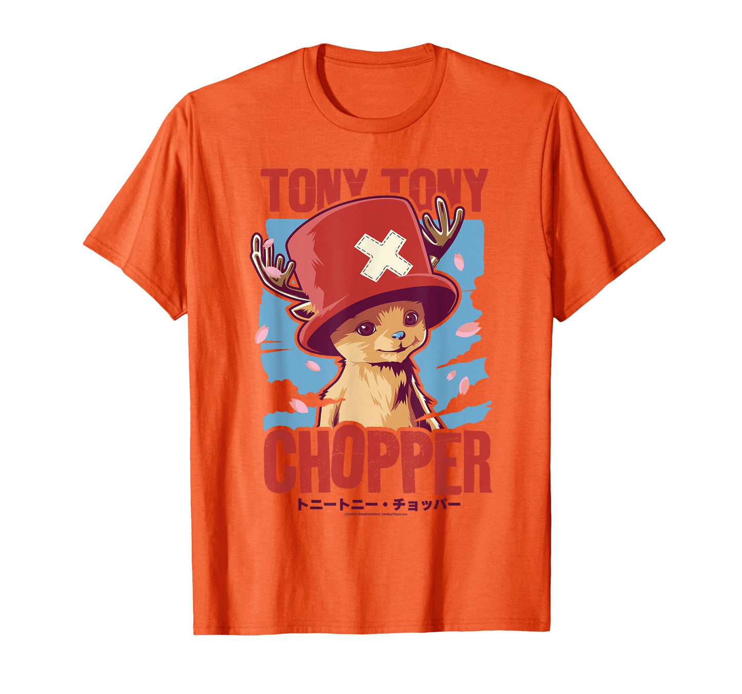 One Piece Tony Tony Chopper Distressed Kanji Poster T-Shirt