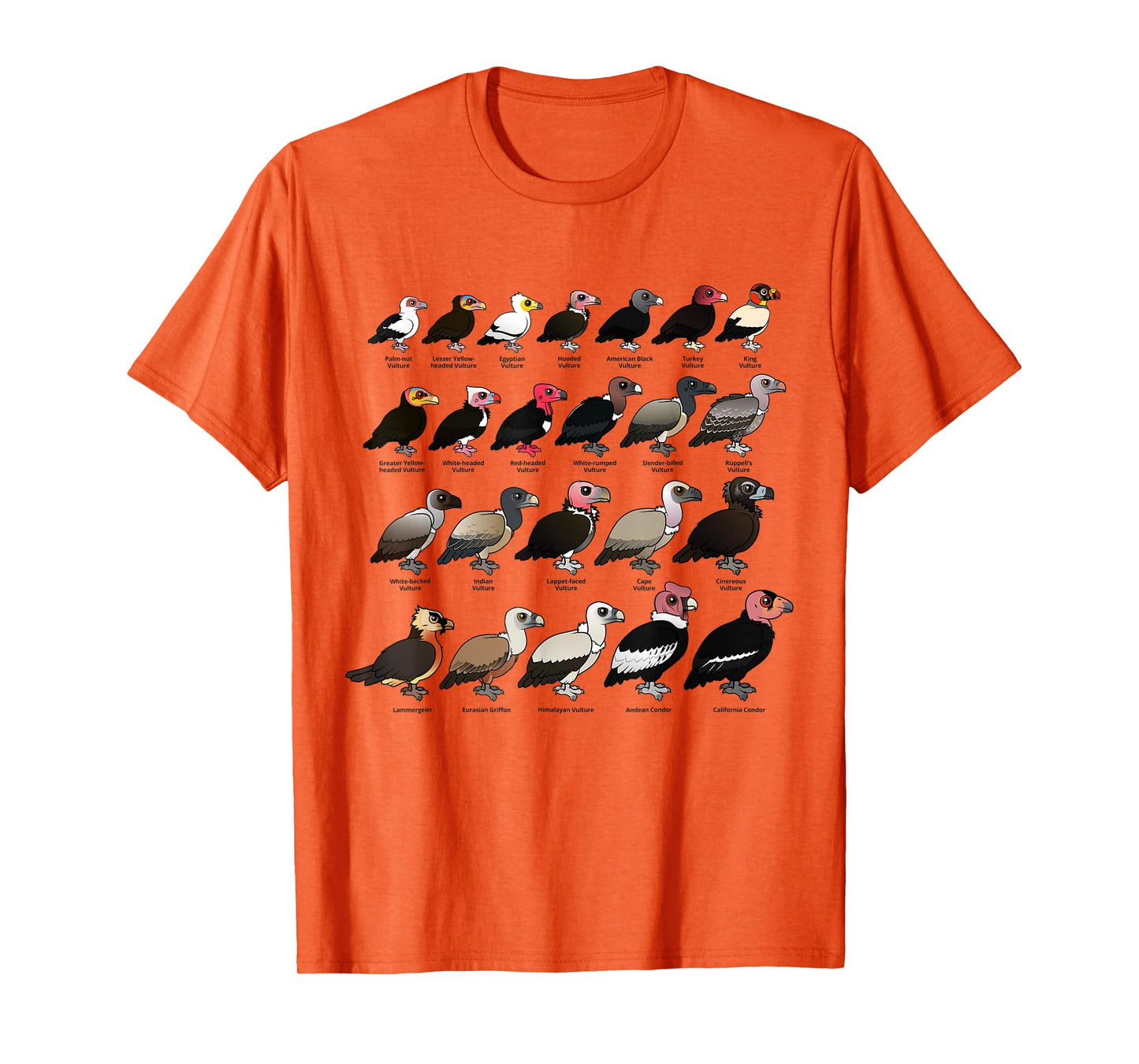 Every Vulture Cute Cartoon Bird T-Shirt | World Vultures