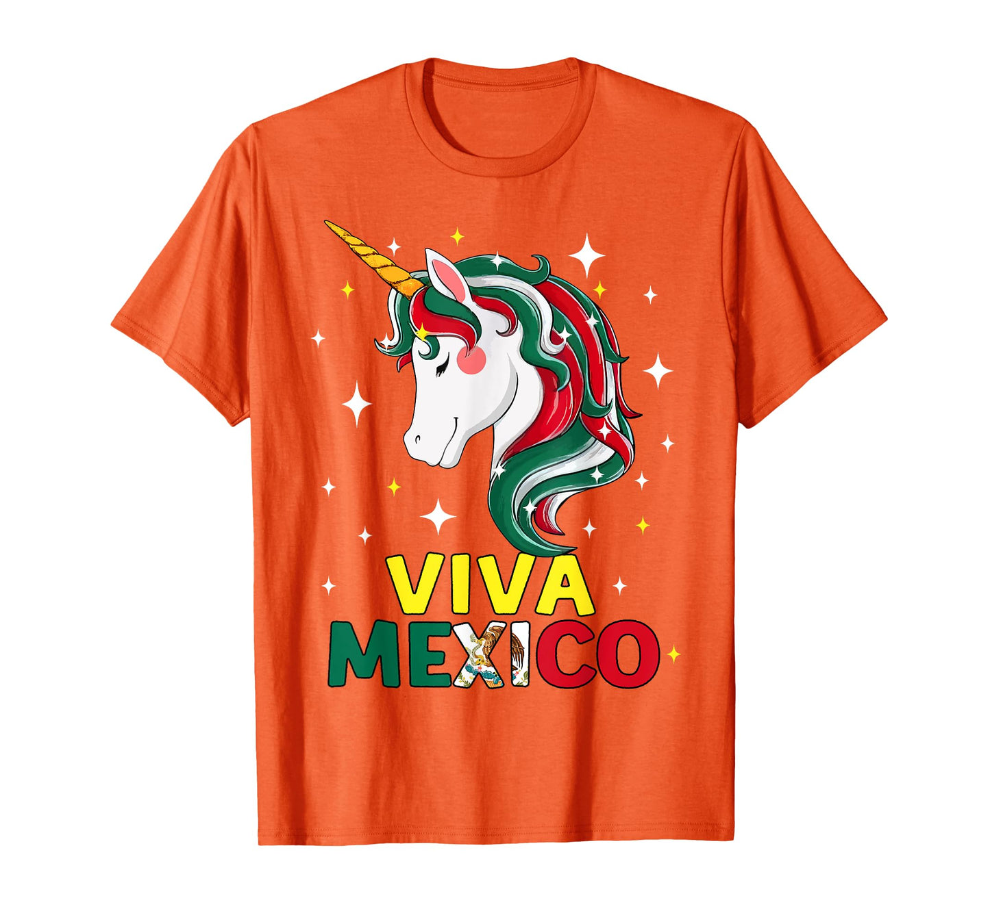 Viva Mexico Shirt Girl Mexican Flag Unicorn Independence Day T-Shirt