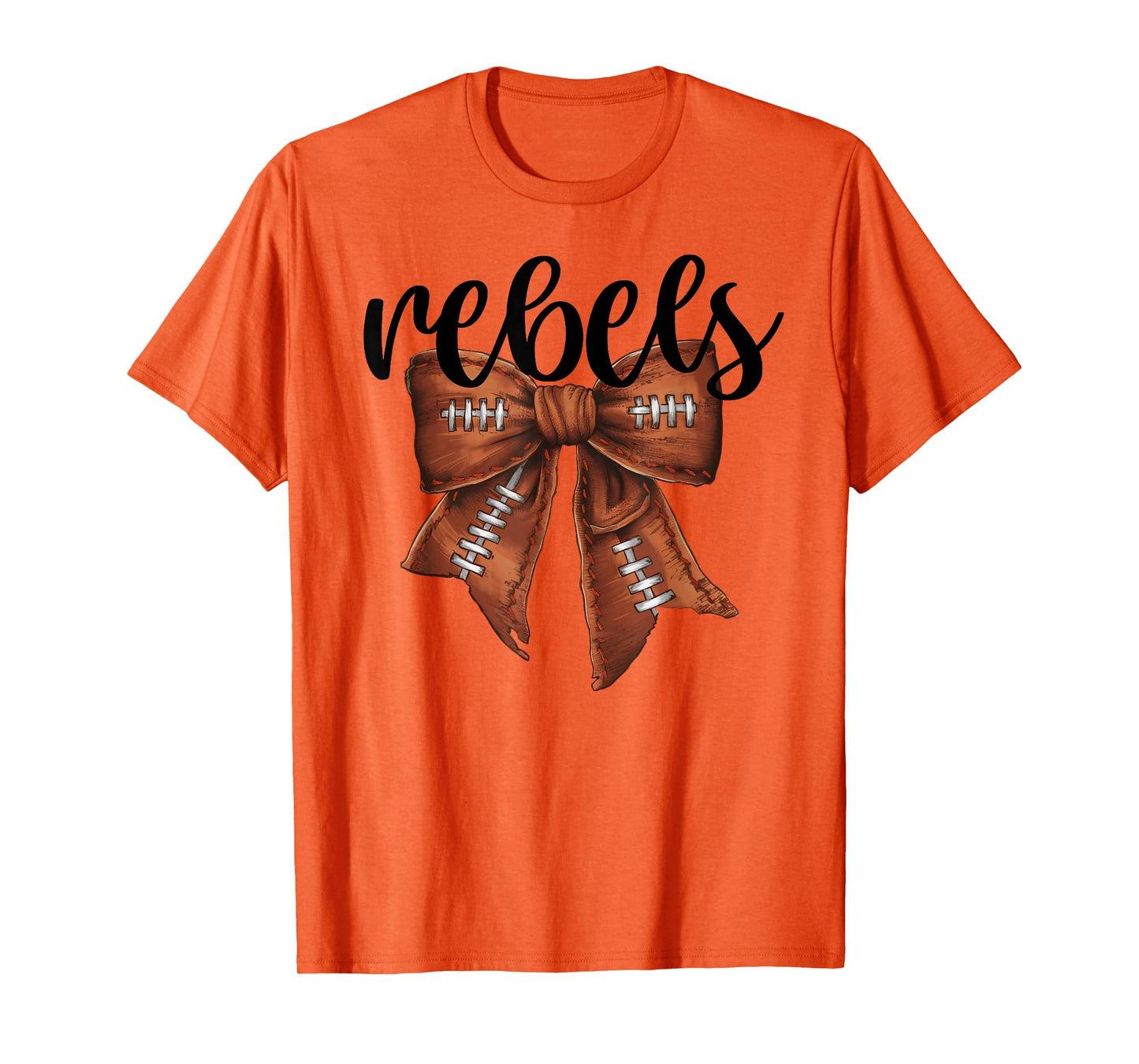 Rebels Football Bow School Spirit Team Mascot Game Night T-Shirt