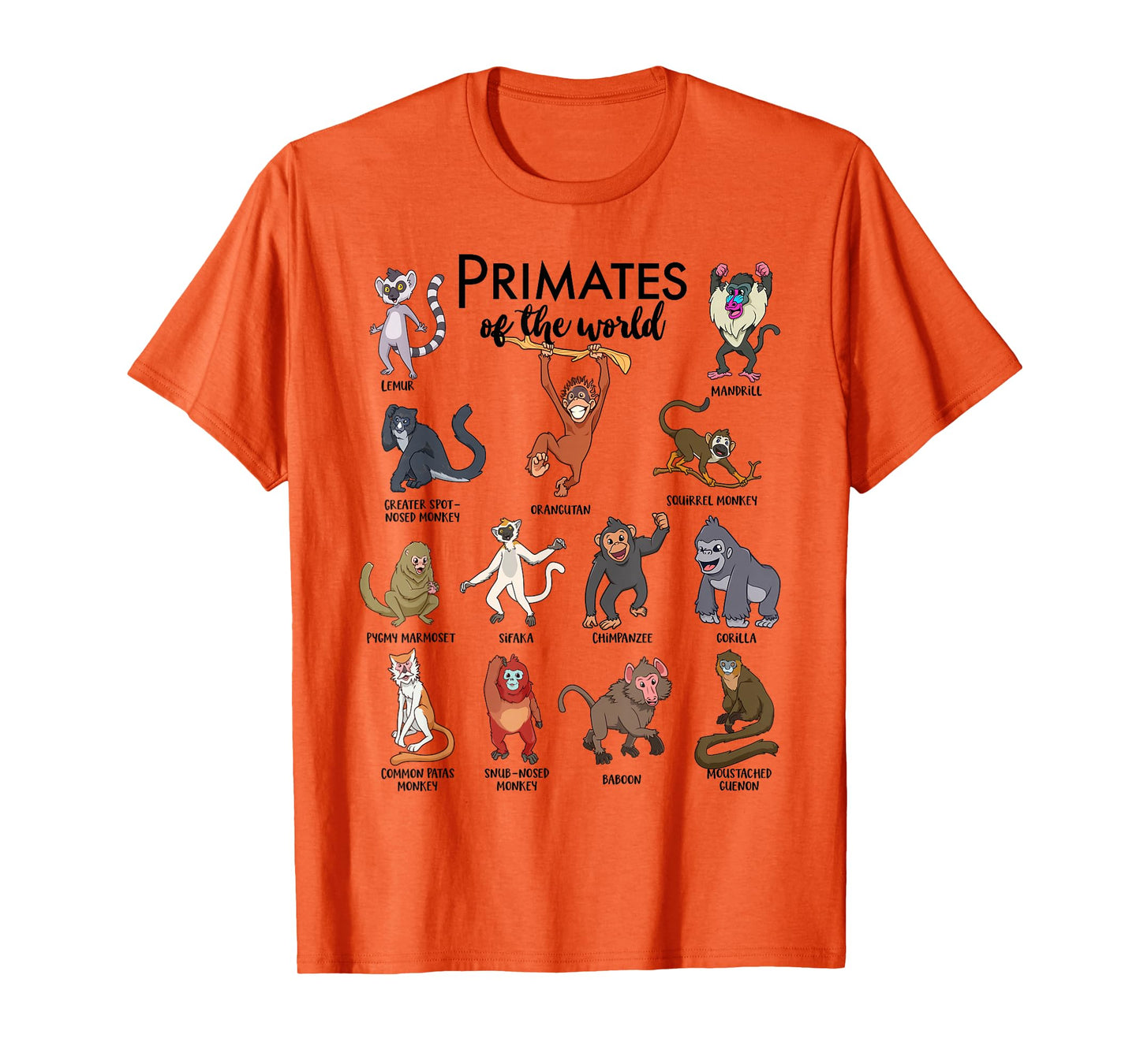 Different monkeys - types of primates T-Shirt