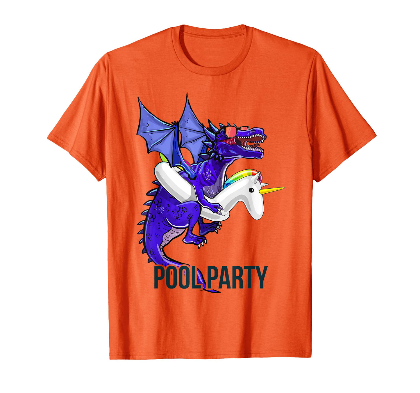 Pool Party Dragon Unicorn Float Shirt Dragon Gifts for Kids T-Shirt