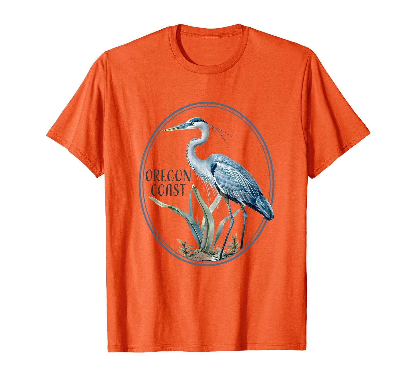 Oregon Coast souvenir Water Birdwatching Heron Birds Great T-Shirt