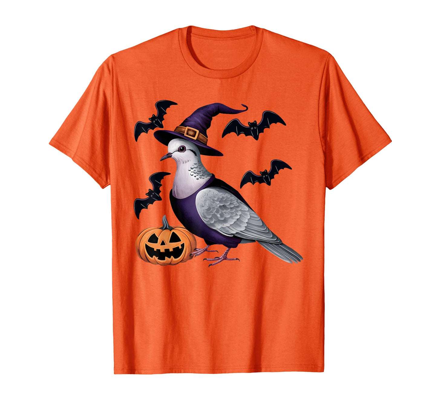 Dove Bird Halloween Costume Scary Pumpkin Bat Witch T-Shirt