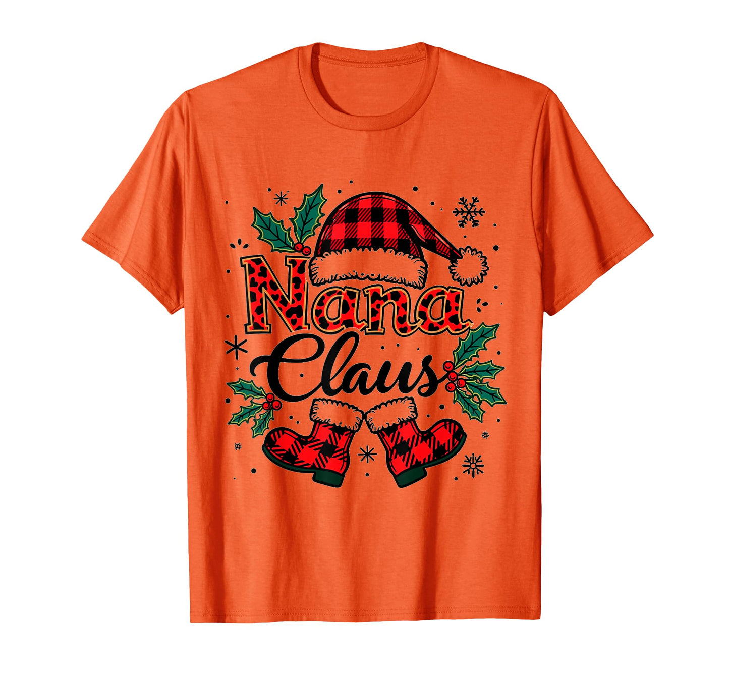Nana Claus Santa Hat Christmas lights family Xmas Men Women T-Shirt
