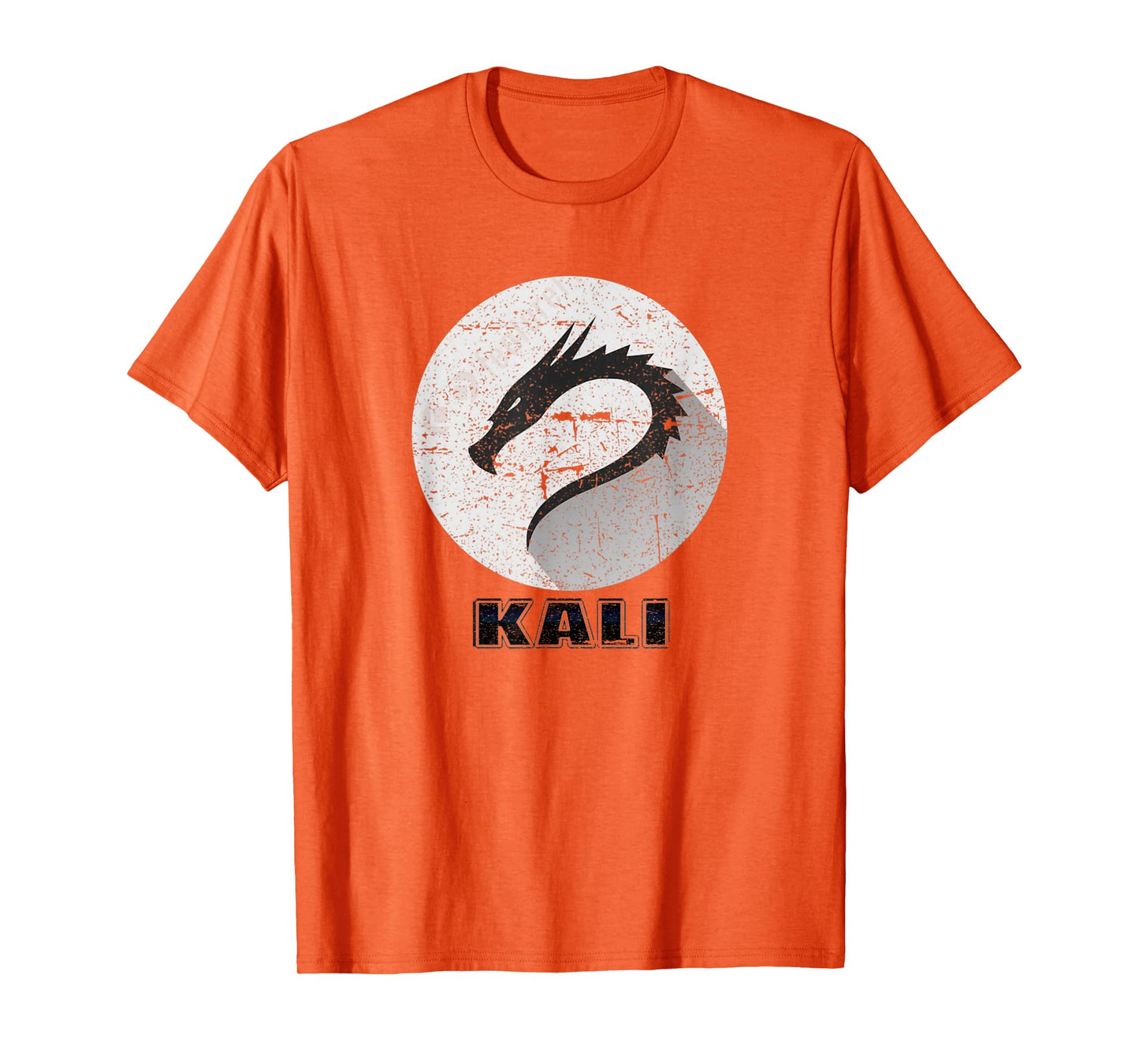 Kali Linux Tee Scratched tagline Dragon logo Open Source Os T-Shirt