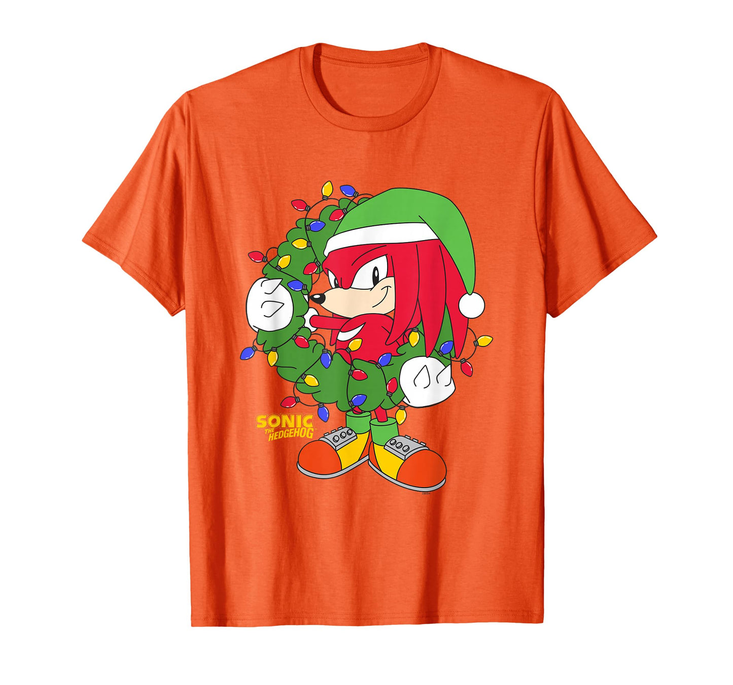 Sonic The Hedgehog Christmas Knuckles X-Mas Wreath T-Shirt