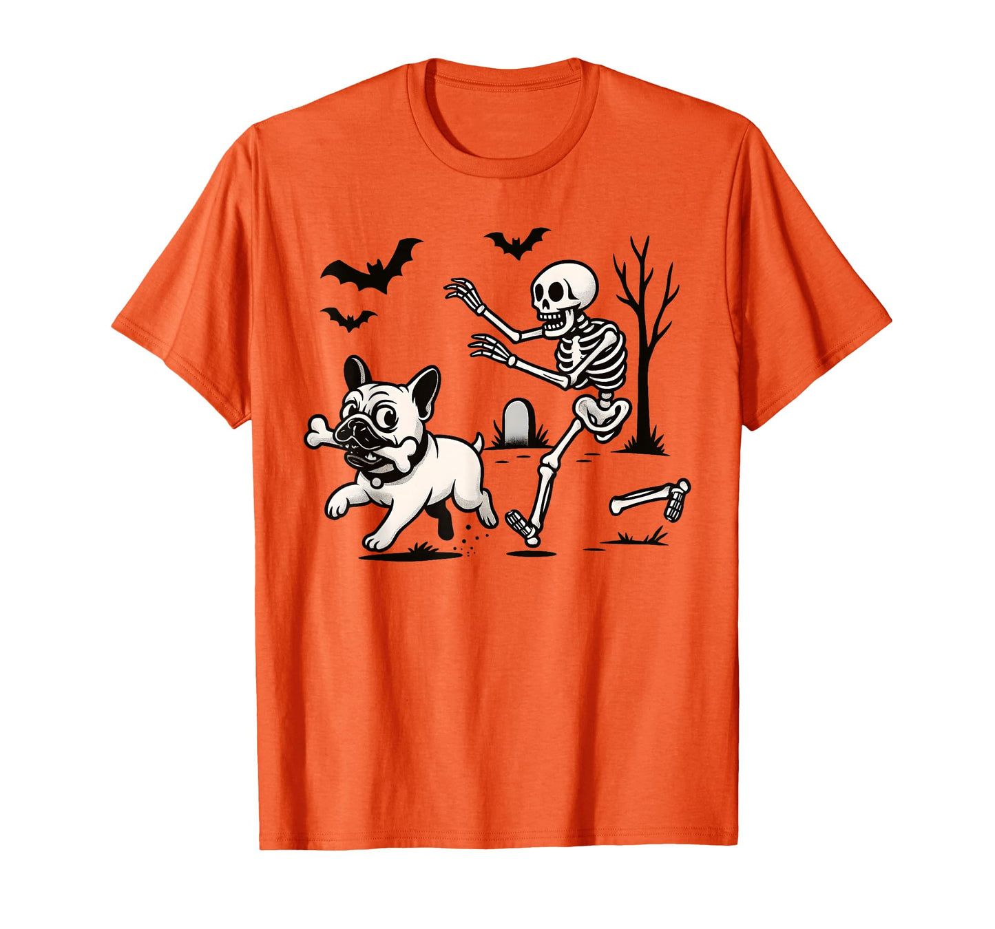 French Bulldog Dog Skeleton Bone Halloween, Bulldog Lovers T-Shirt