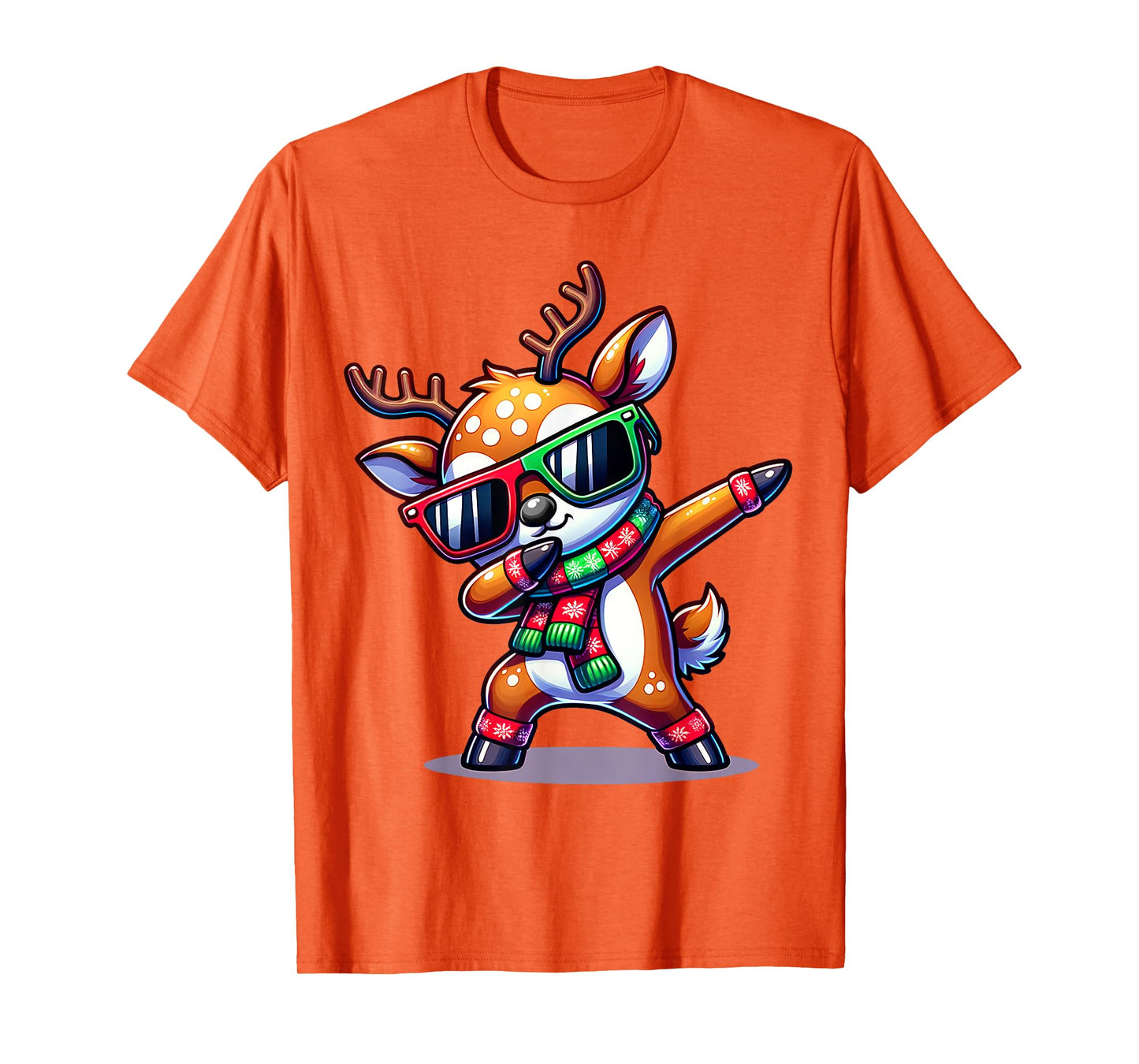 Christmas Reindeer Boys Dabbing Reindeer Santa Xmas Funny T-Shirt