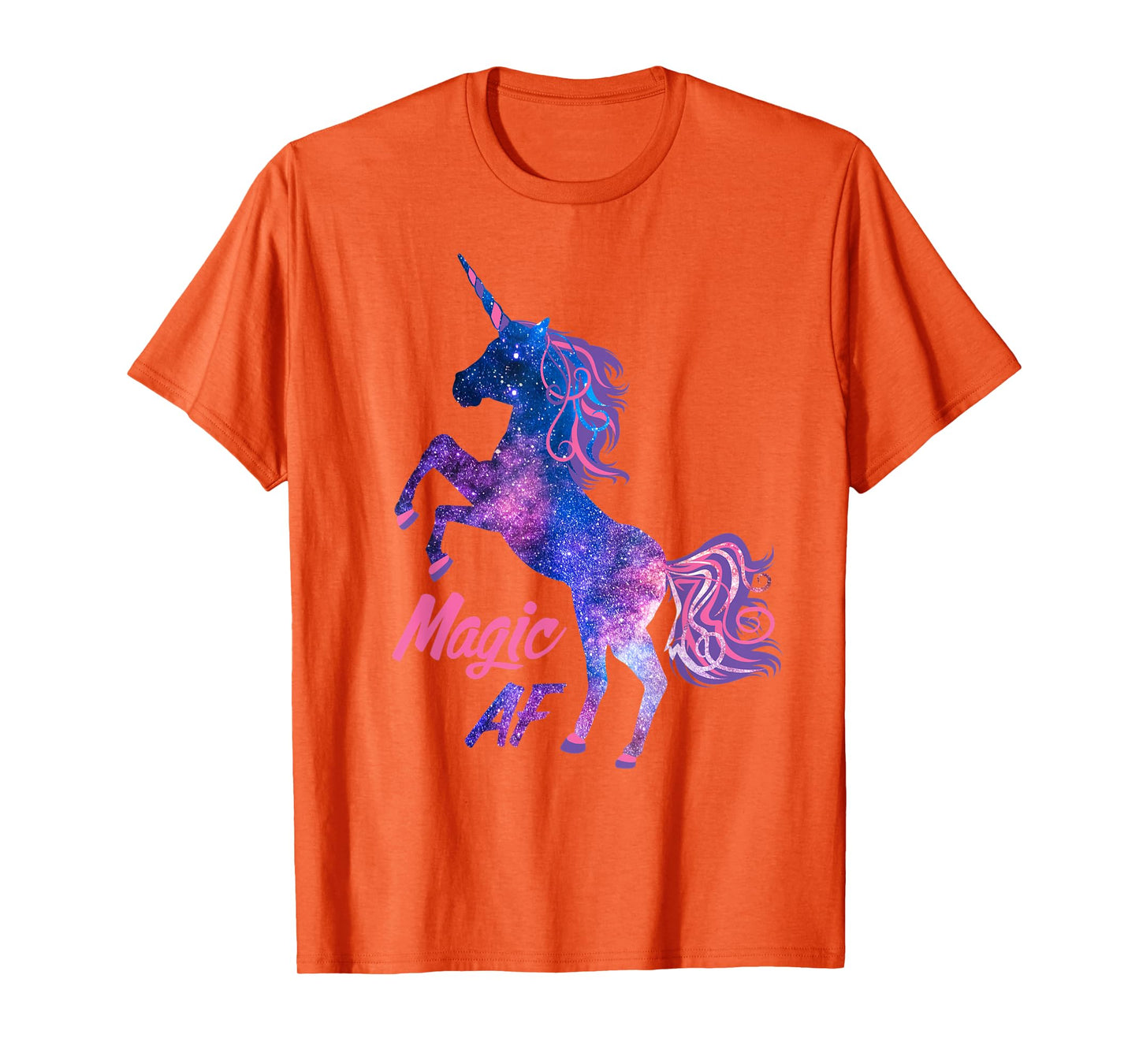 Unicorn Magic AF Stars Awesome Magical Creature Purple Pink T-Shirt