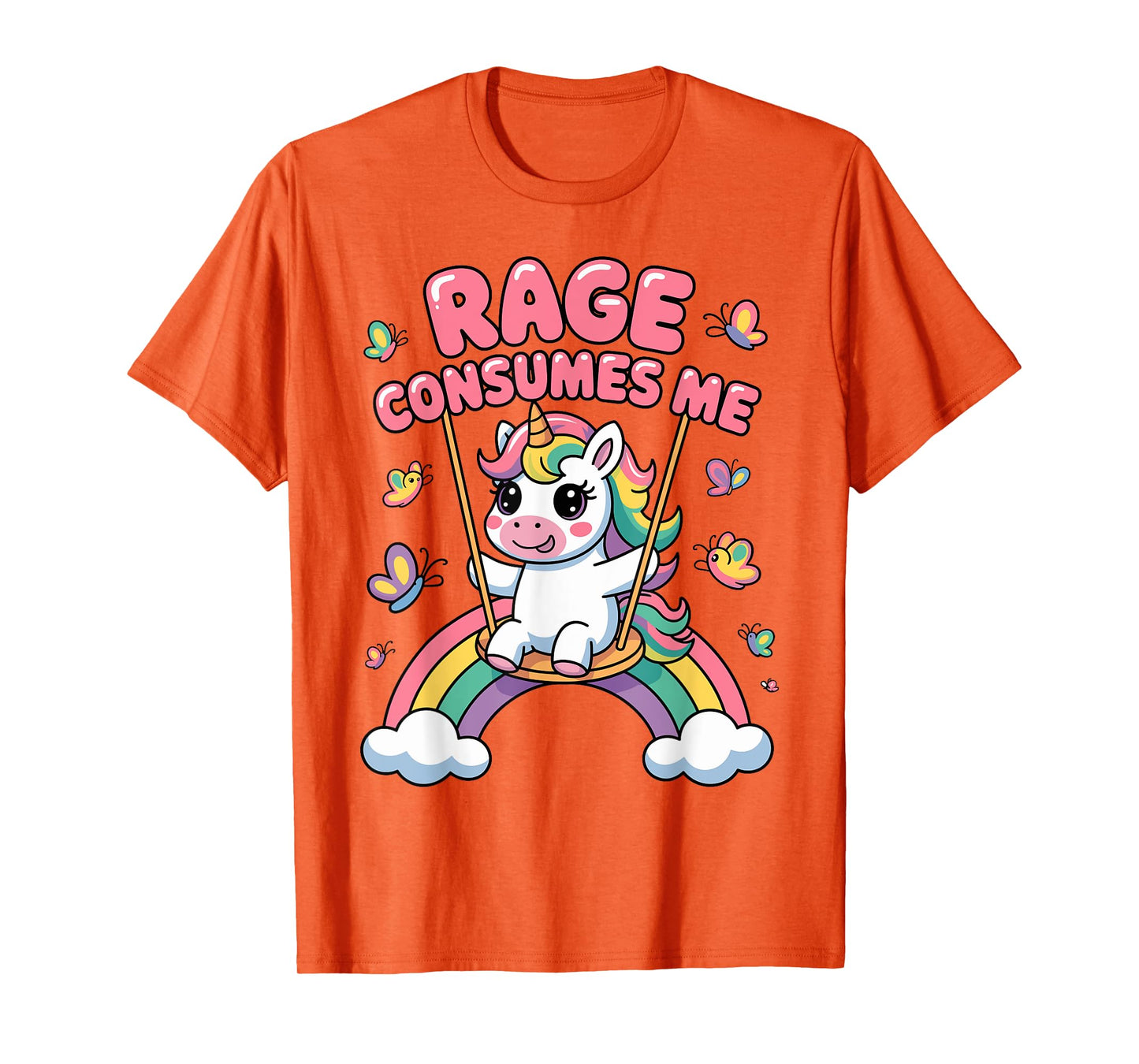 Rage Consumes Me, Funny Sarcastic Unicorn Girls T-Shirt