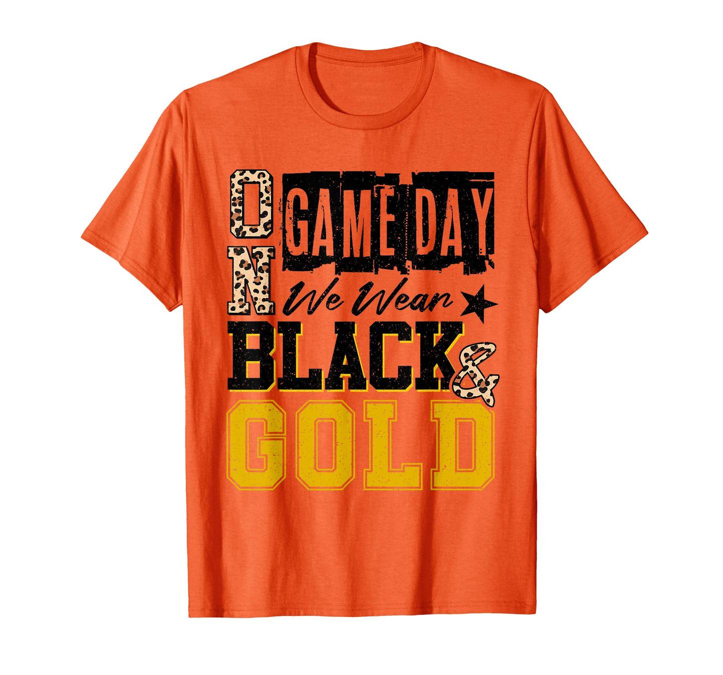 On Gameday Football We Wear Black And Gold School Spirit T-Shirt