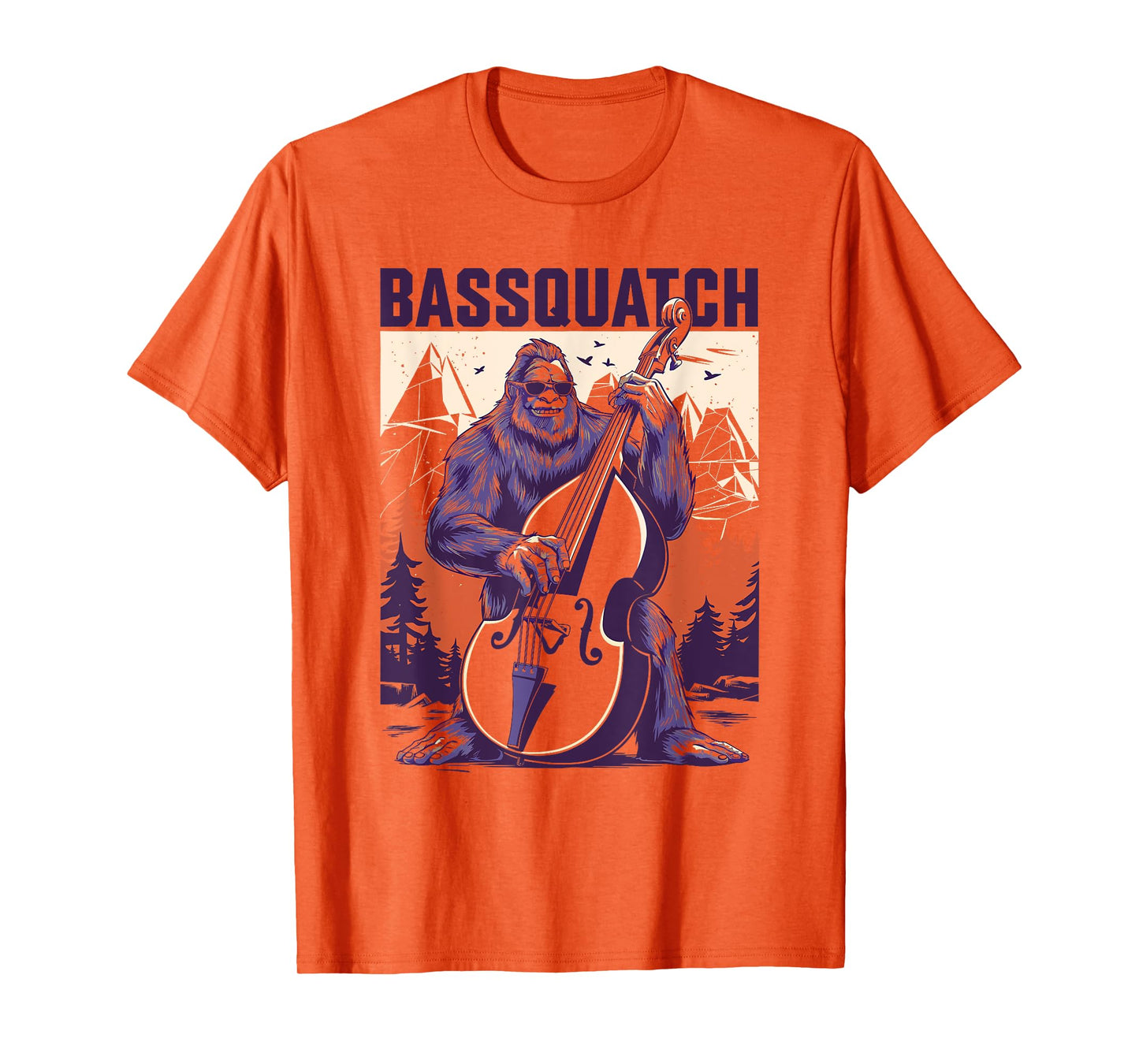 Bassquatch Bigfoot Double Bass Fiddle Upright Bass Sasquatch T-Shirt