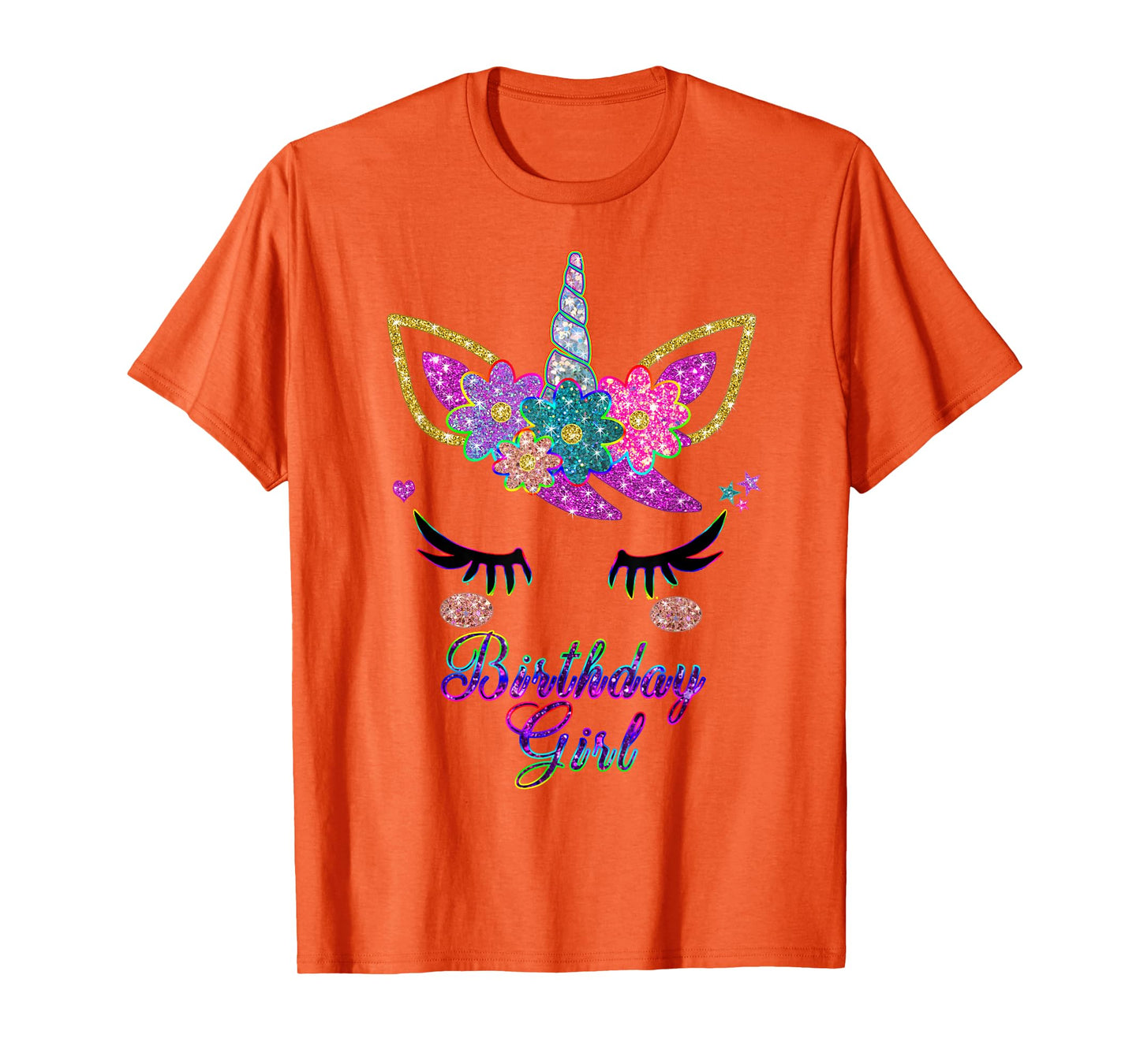 Rainbow Unicorn Birthday T-Shirt, Birthday Girl Outfit T-Shirt
