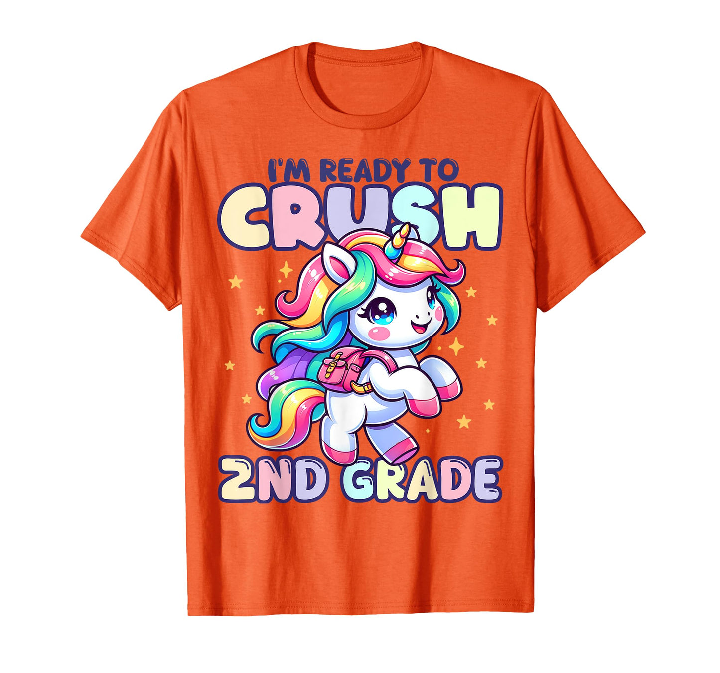 Crush 2nd Grade Girls Back to School Unicorn First Day Cute T-Shirt