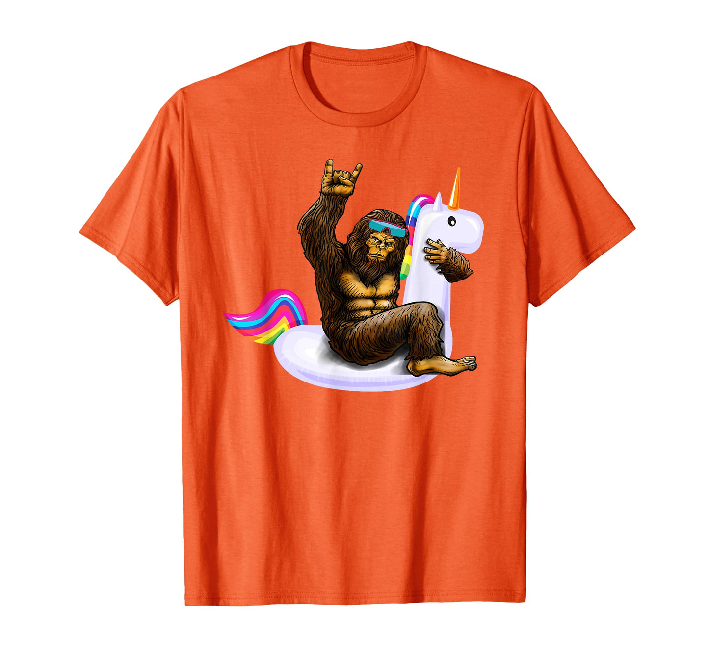 Pool Party Unicorn Floaty Sasquatch Costume Bigfoot Float T-Shirt
