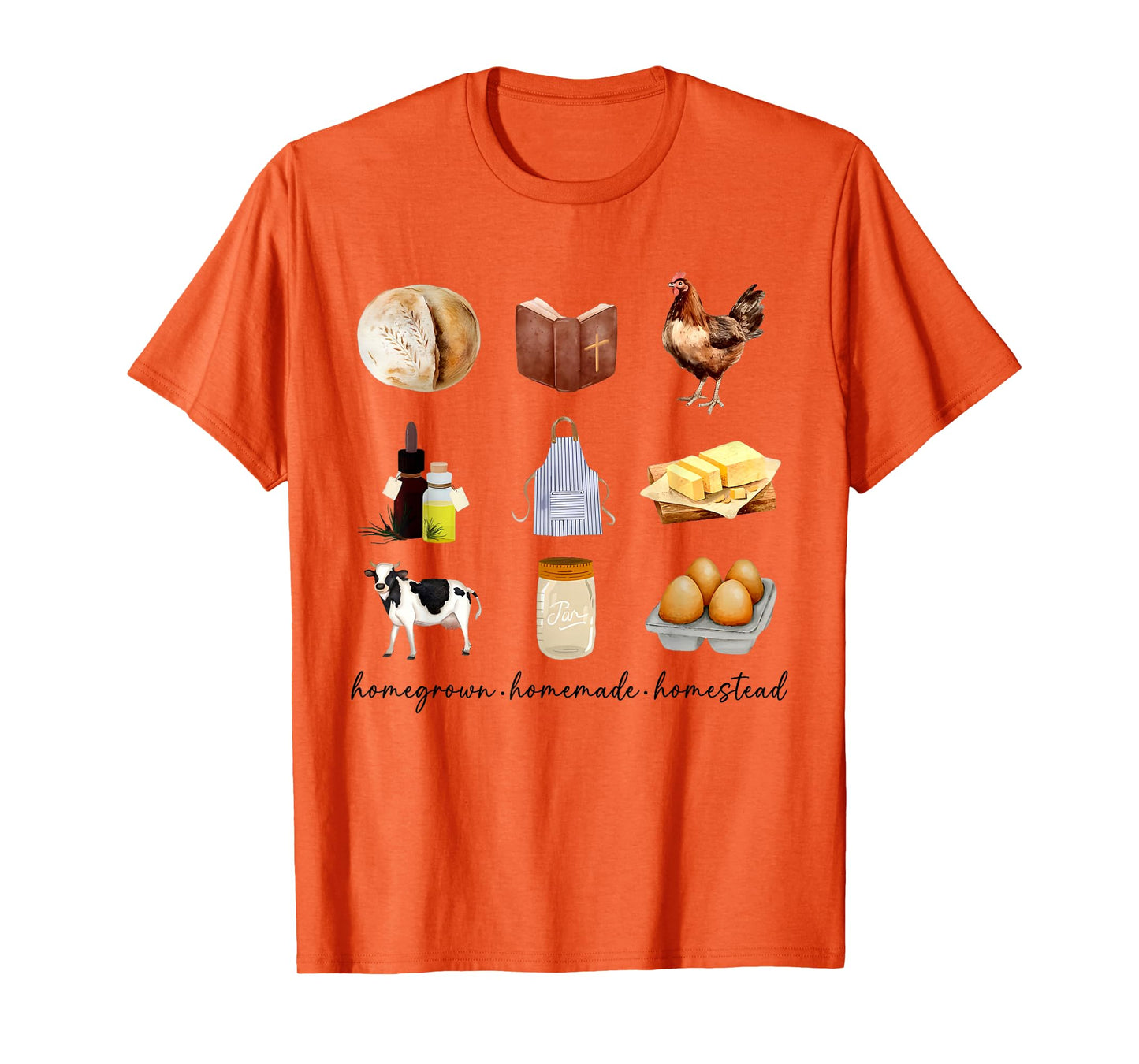 Homegrown Homemade Homestead Farming Animal Food Farmhouse T-Shirt