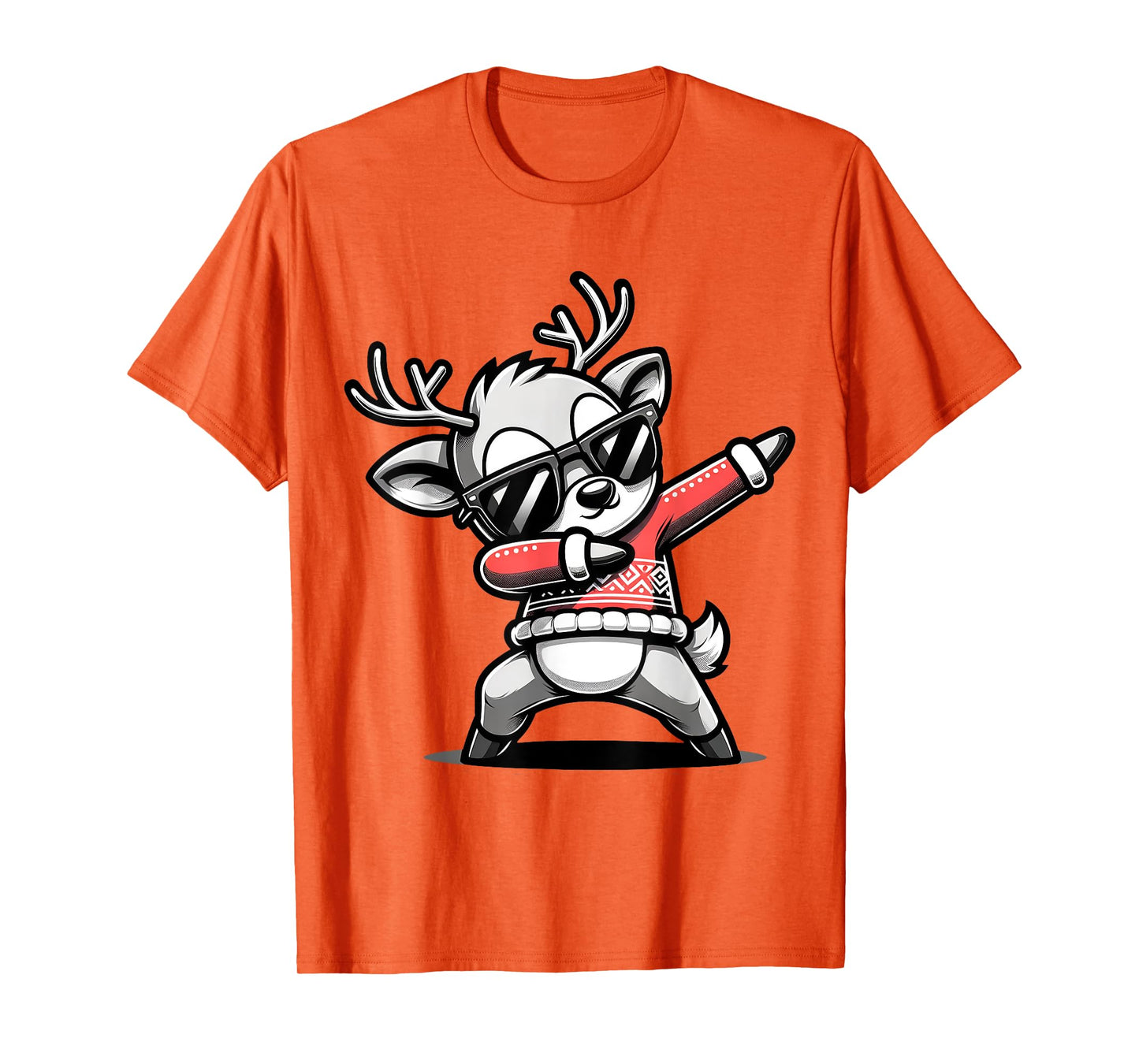 Christmas Reindeer Boys Dabbing Reindeer Santa Xmas Funny T-Shirt