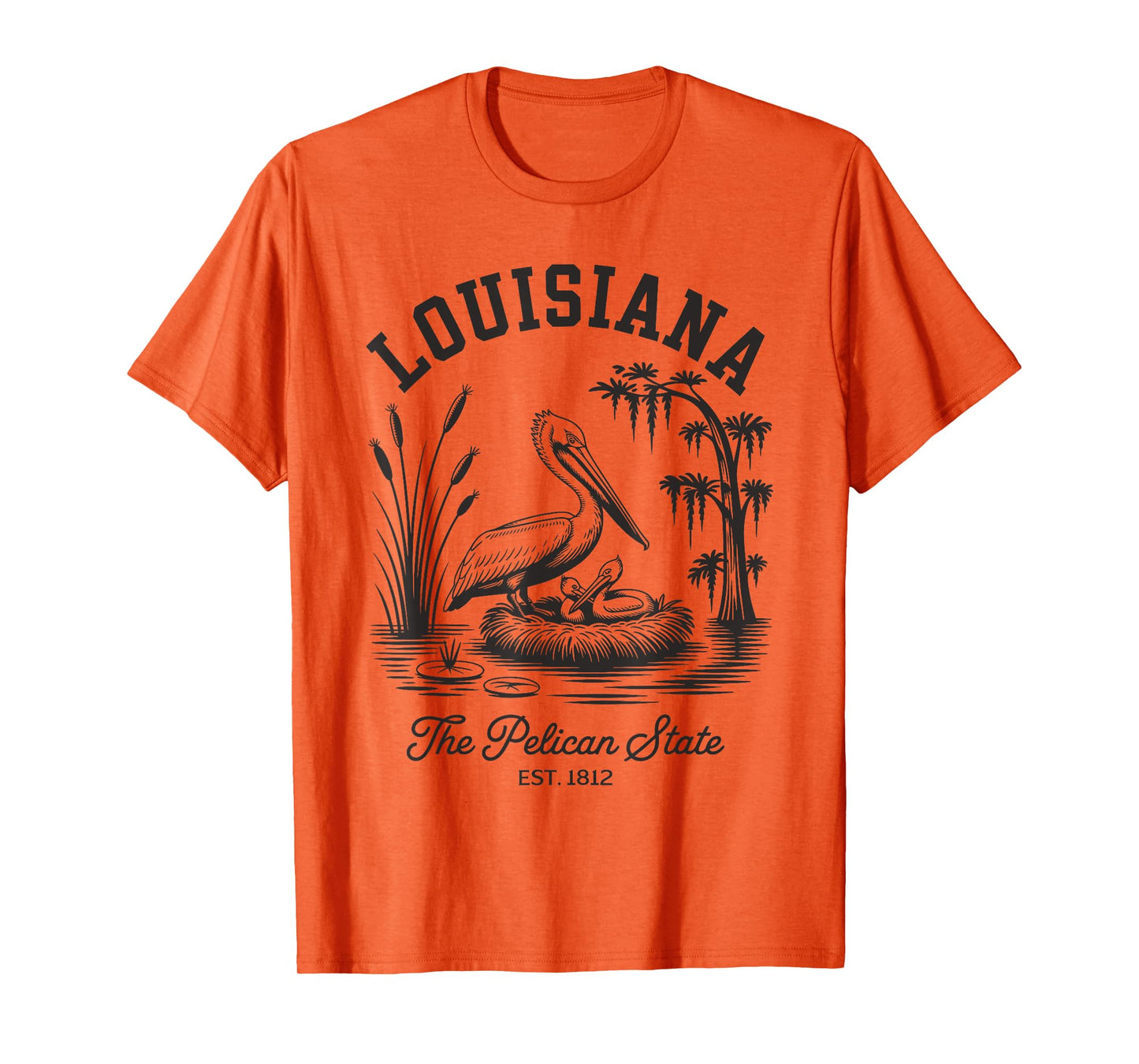 Louisiana Pelican State Shirt Swamp and Wildlife Vintage T-Shirt