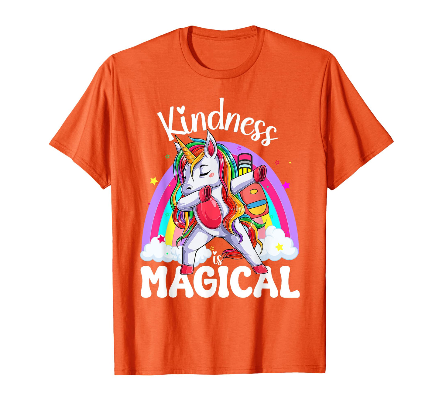 Groovy Unity Day Orange Kindness is Magical Unicorn Kids T-Shirt