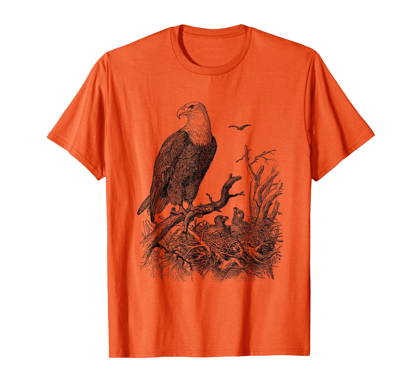 Bald Eagle Shirt Mother Eagle with Her Eaglets T-Shirt