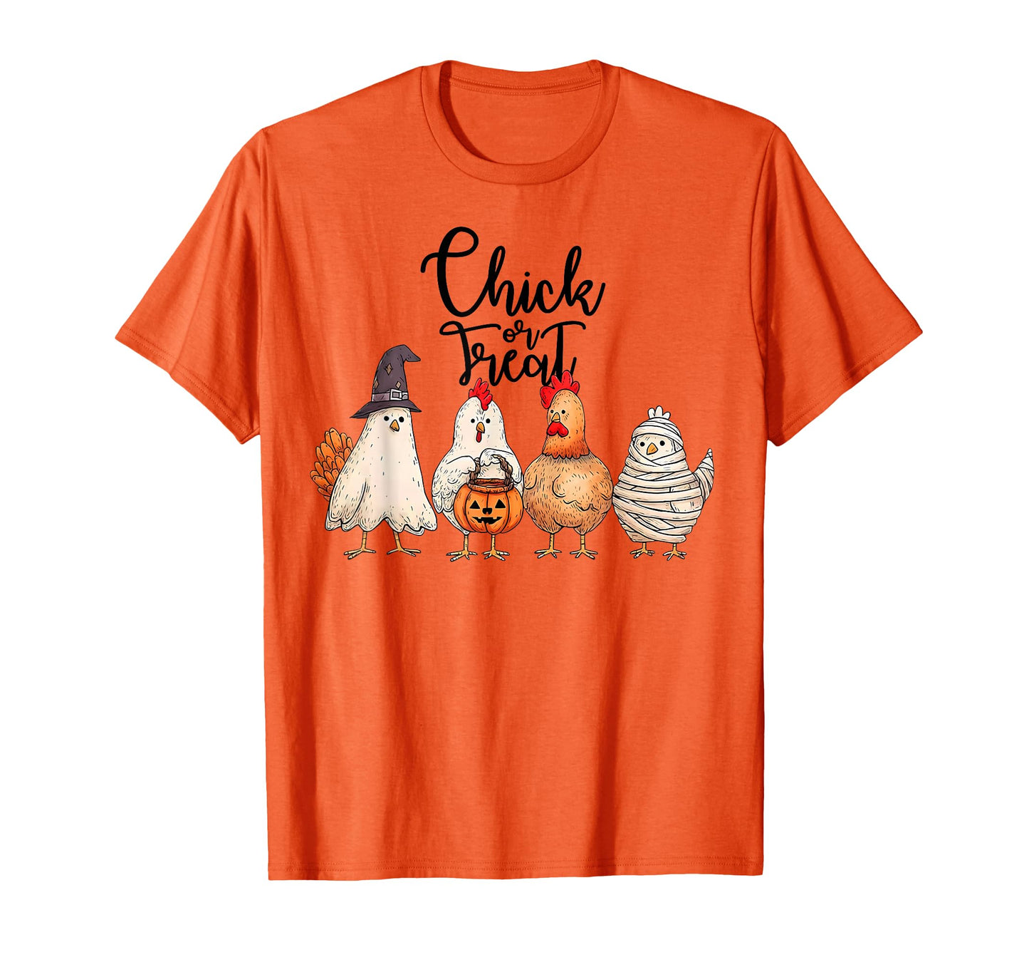 Chick Or Treat Spooky Chicken Halloween Funny Trick Or Treat T-Shirt