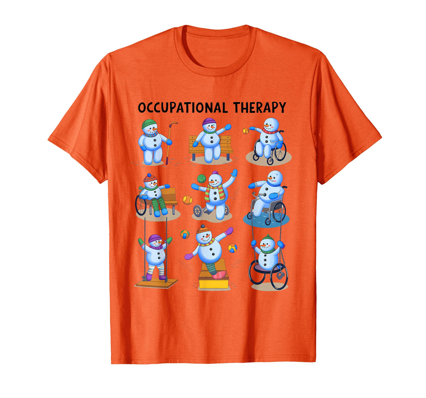 Occupational Therapy OT Christmas Funny Snowman Xmas Vibes T-Shirt