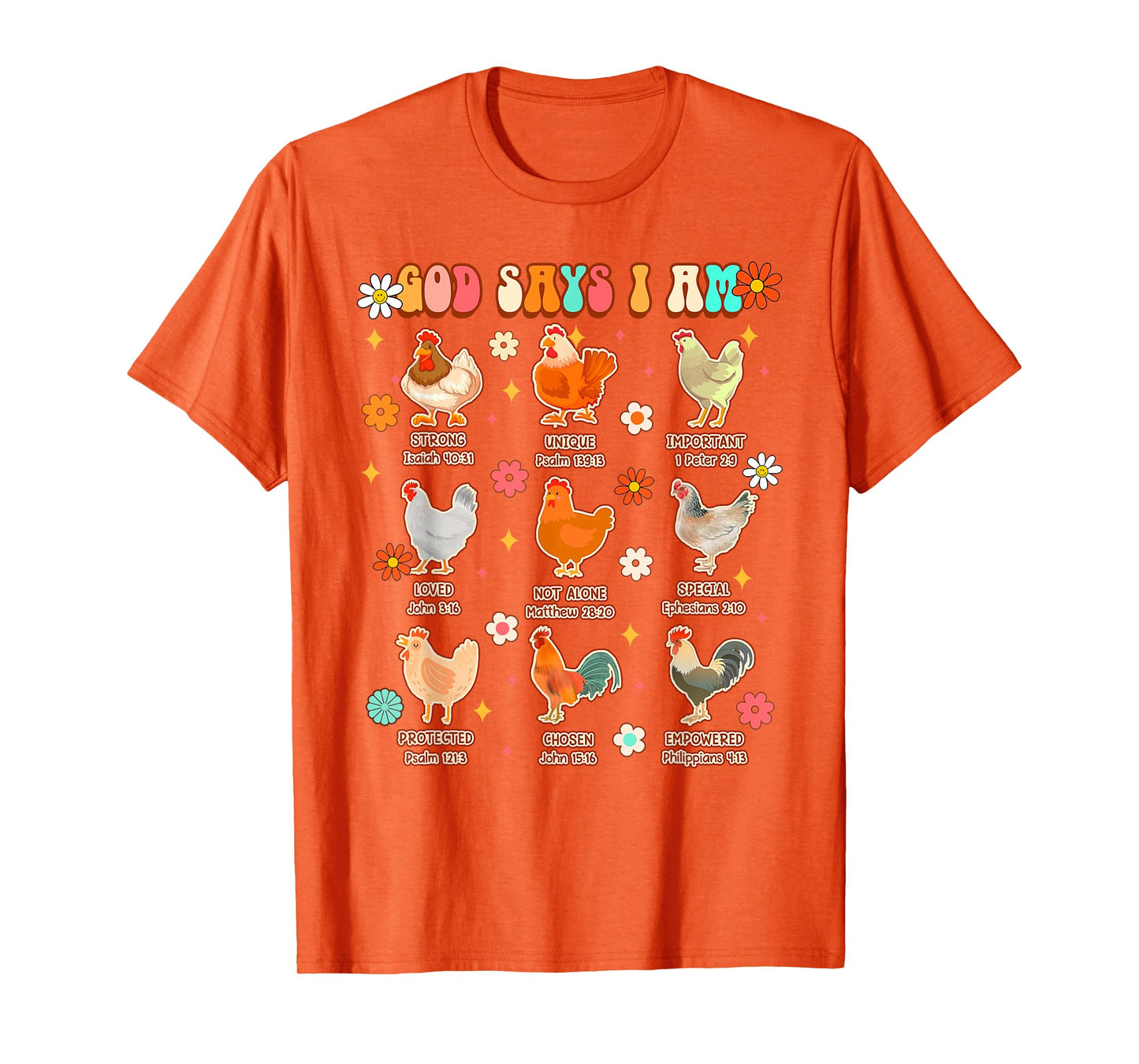 Christian Jesus Farm Life Farmer Chicken Lover God Says I'm T-Shirt