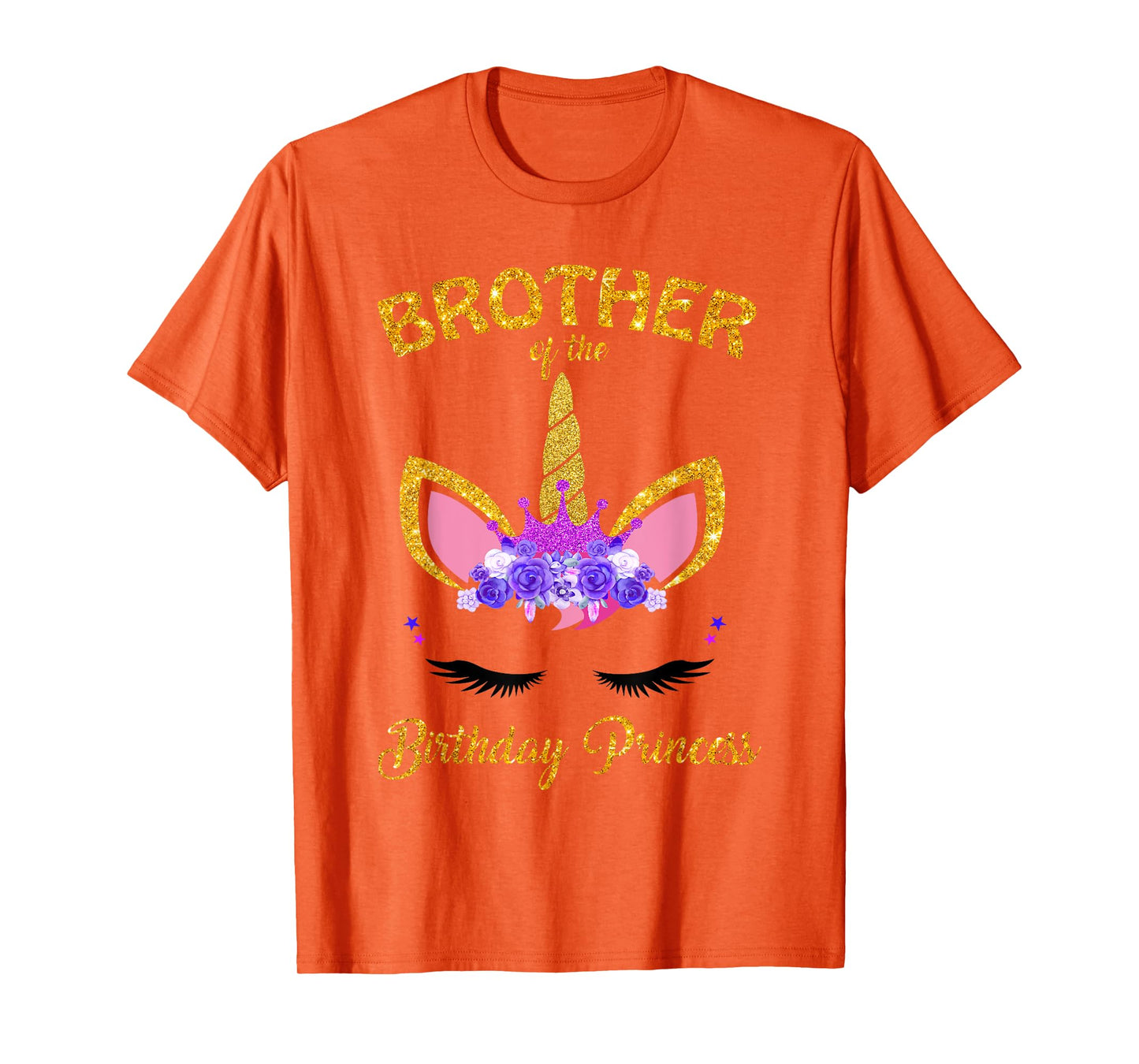 Brother of the Birthday Princess Unicorn Girl Birthday Party T-Shirt