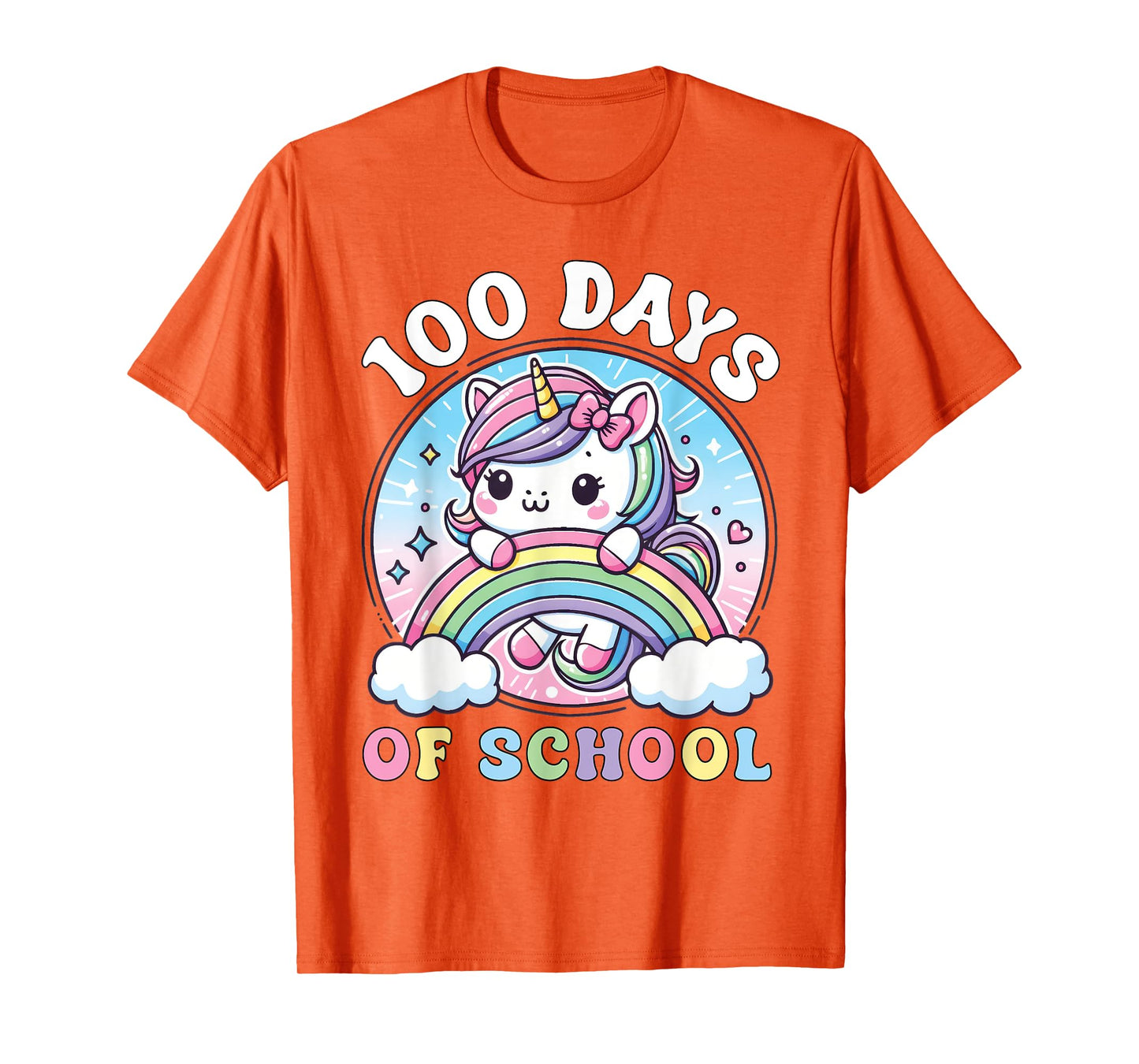 Cute 100 Days of School Girls Unicorn 100th Day School kids T-Shirt