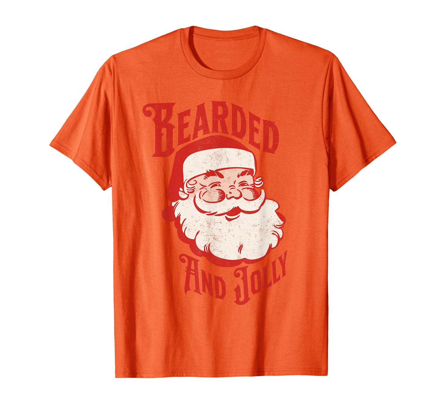 Bearded And Vintage Jolly Funny Santa Christmas Men Apparel T-Shirt