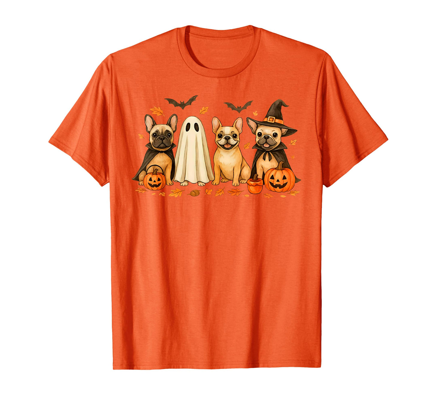 Cute French Bulldog Halloween Costume Frenchie Dog Ghost T-Shirt