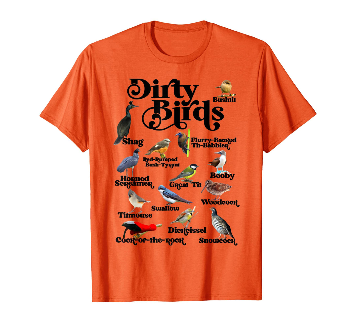 Funny Dirty Birds And Foul Language Birds For Bird Lover T-Shirt